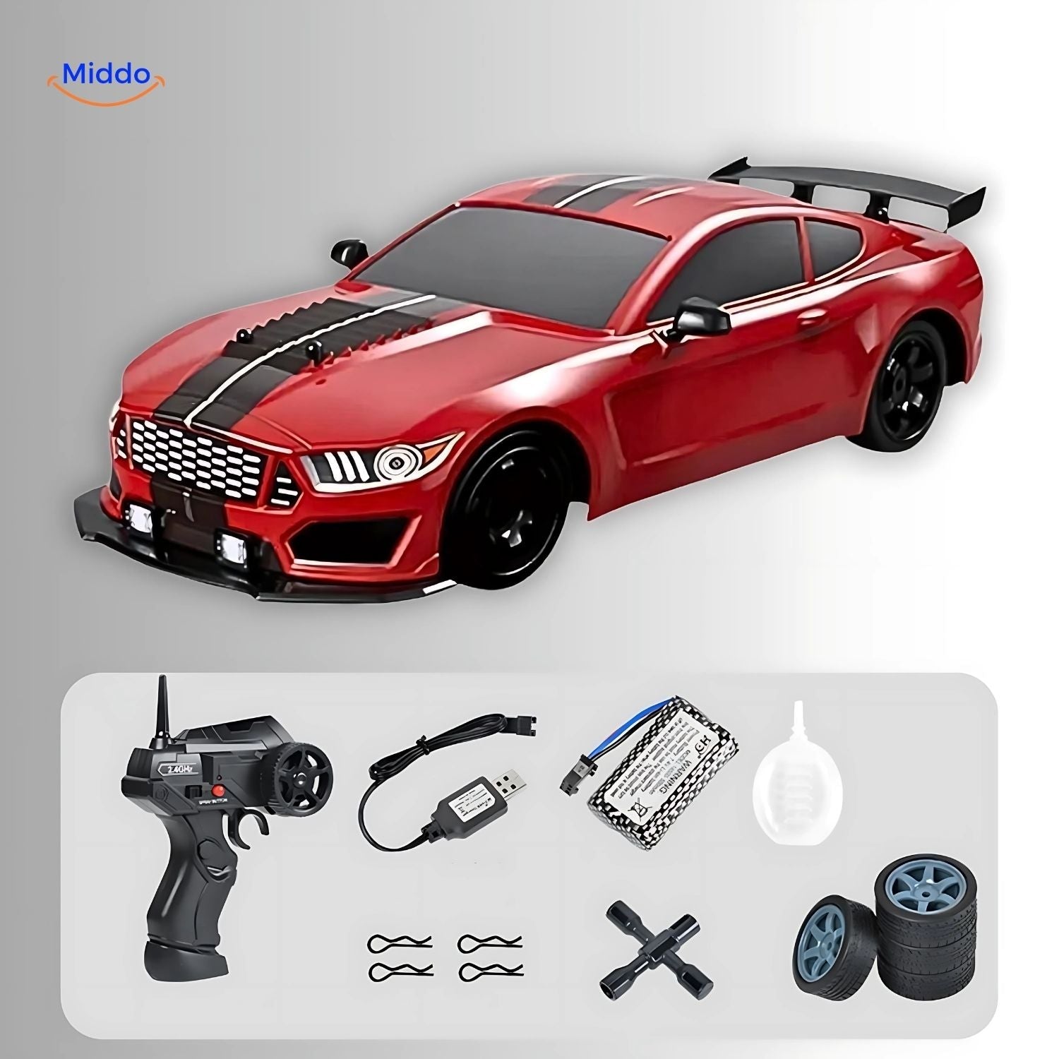 DriftMaster™ GTR | 4WD Drift RC Auto, Snelle Laadfunctie & Actie!