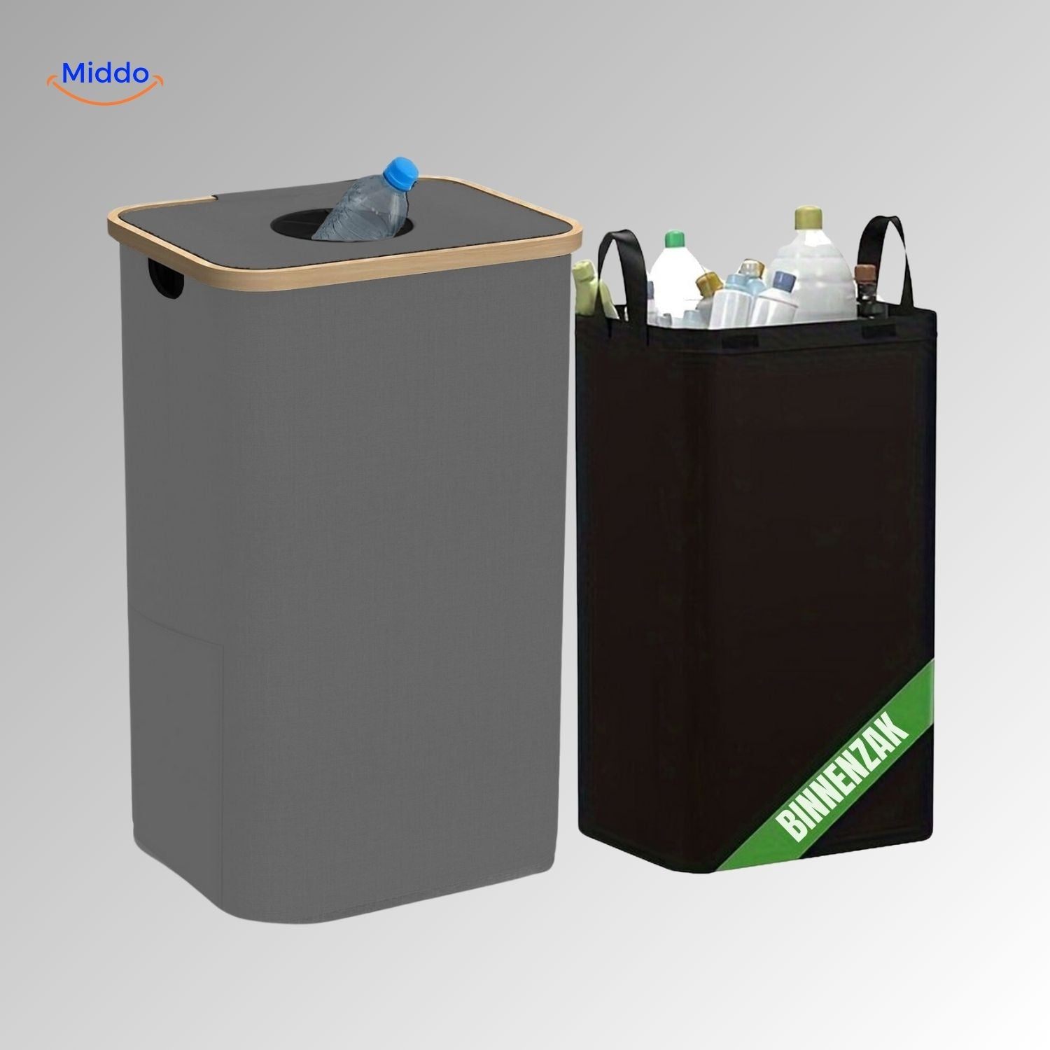 EcoBin™ | Ideaal voor Flessen of Kledingopslag met Verwijderbare Binnenzak