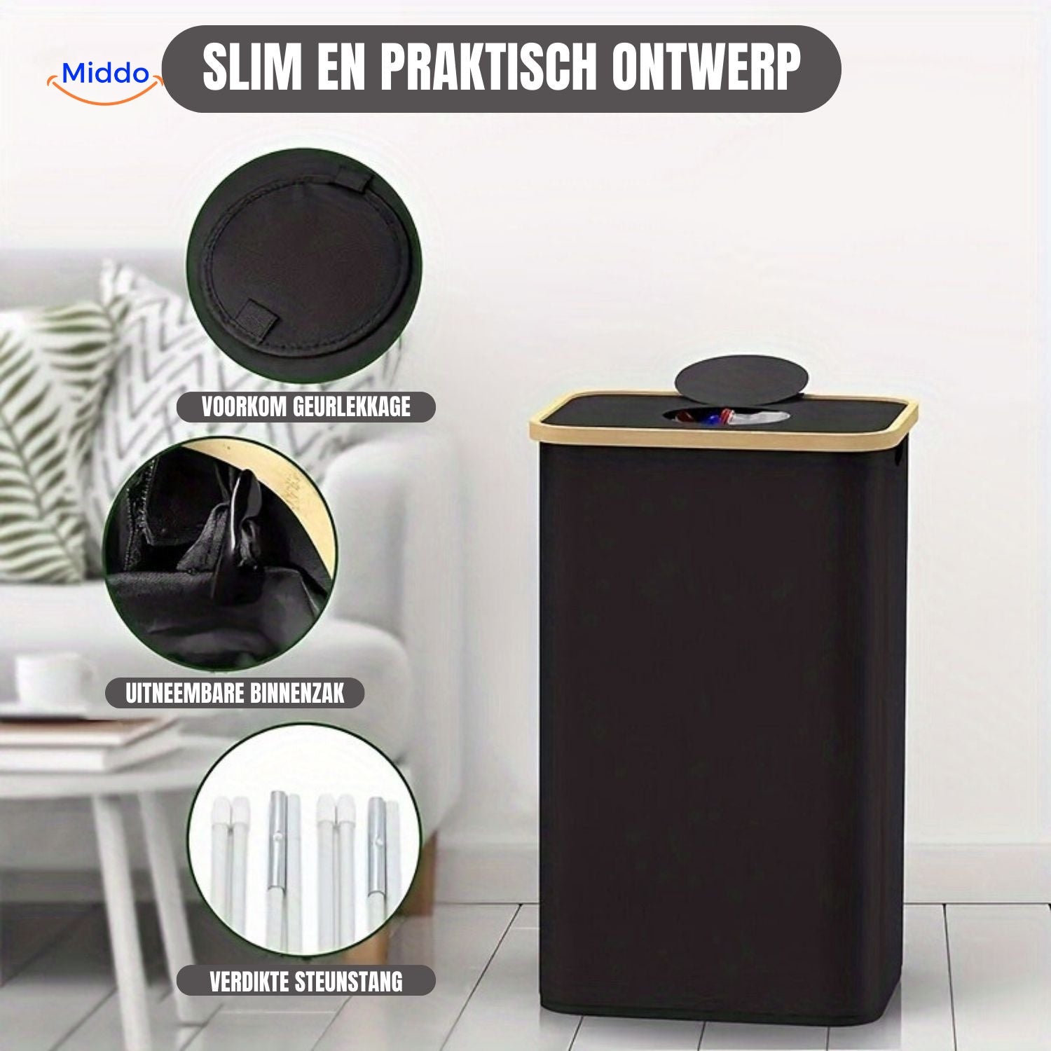 EcoBin™ | Ideaal voor Flessen of Kledingopslag met Verwijderbare Binnenzak