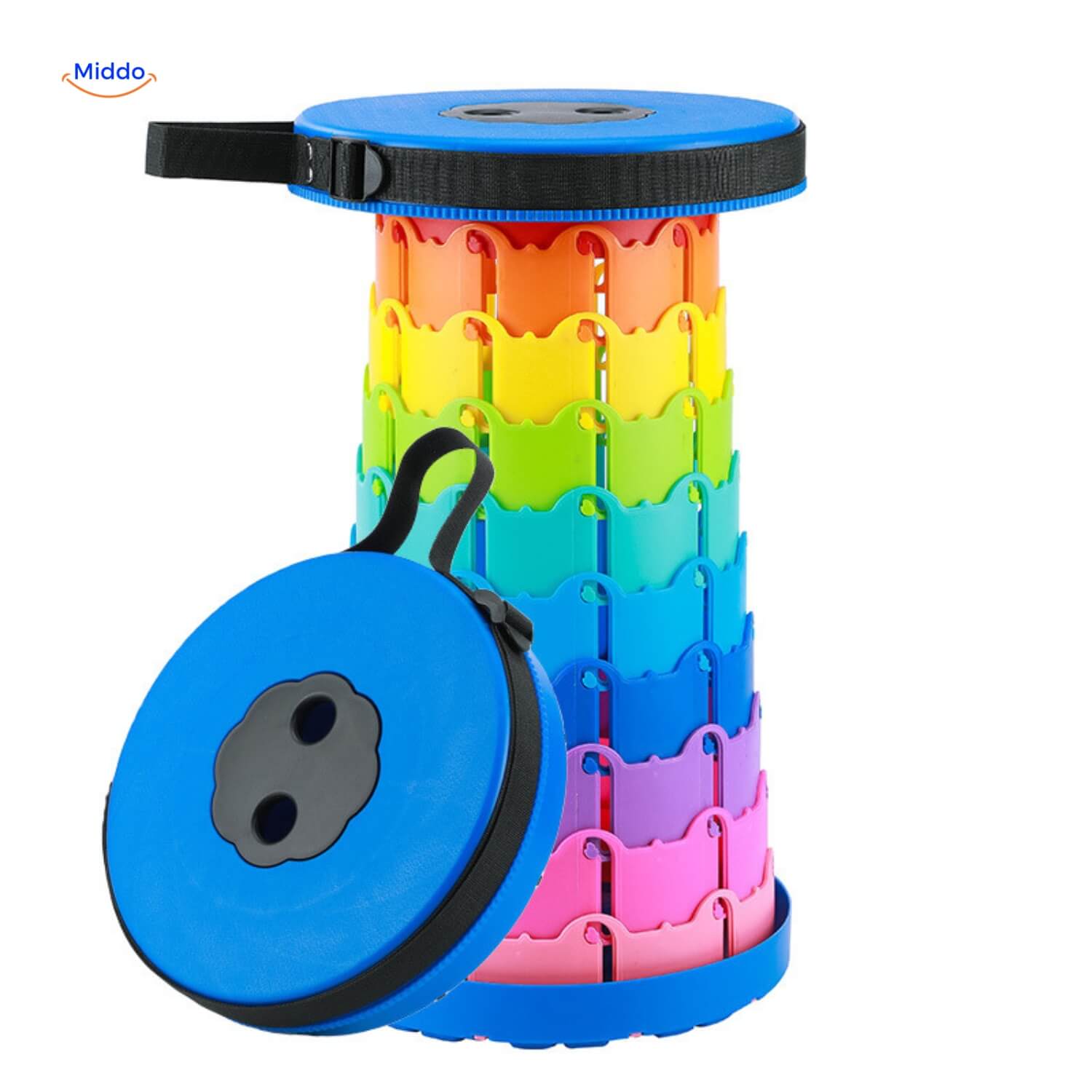 FlexiStool™ Verstelbare Telescopische Kruk met Antislipoppervlak