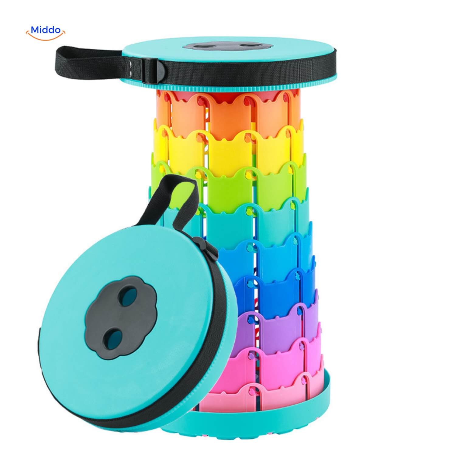FlexiStool™ Verstelbare Telescopische Kruk met Antislipoppervlak