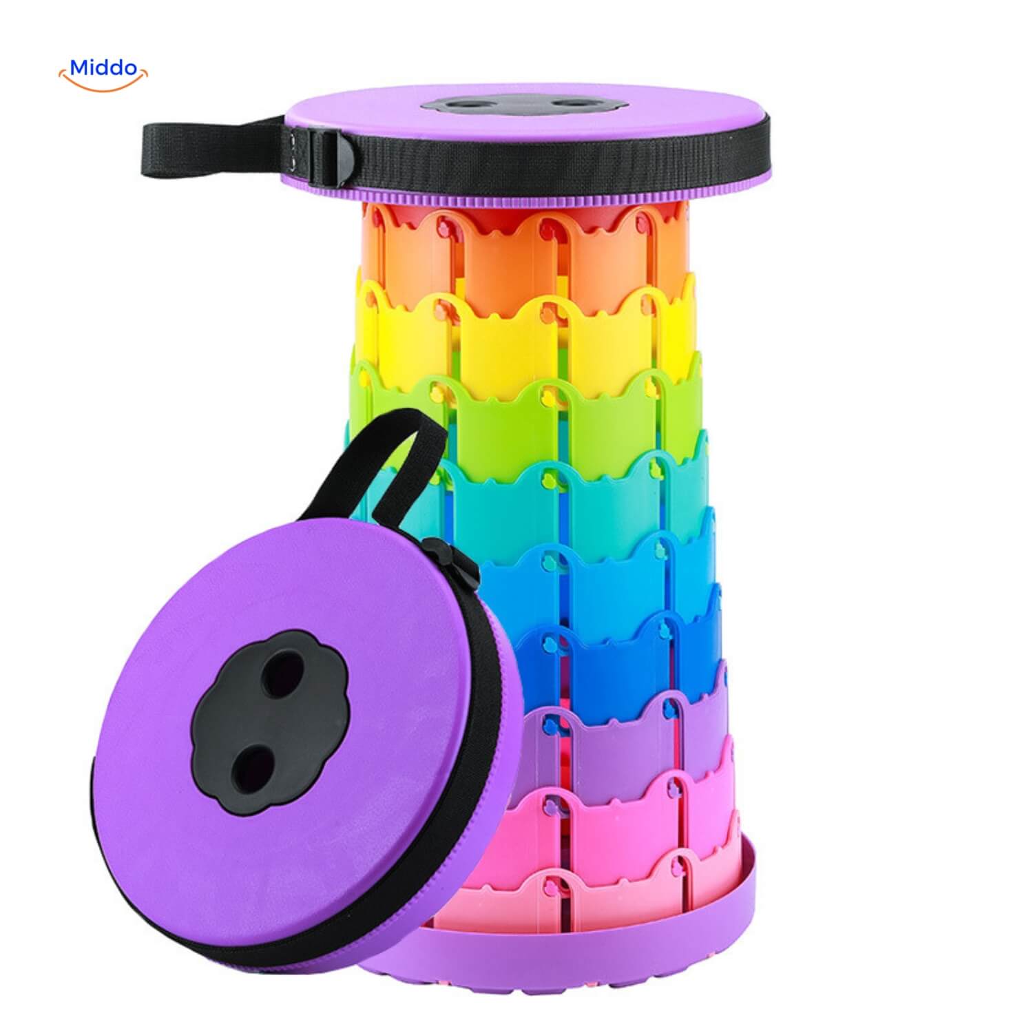 FlexiStool™ Verstelbare Telescopische Kruk met Antislipoppervlak