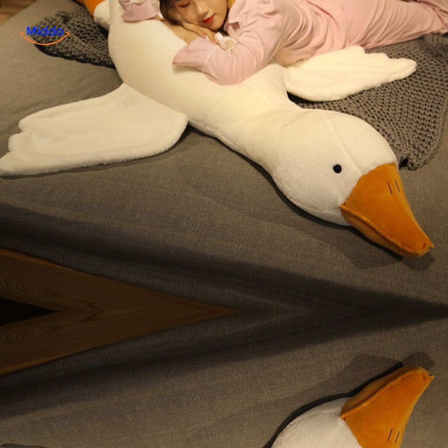 Goosy™ Kussen | Superzachte Grote Witte Gans, Perfecte Slaapgenoot!