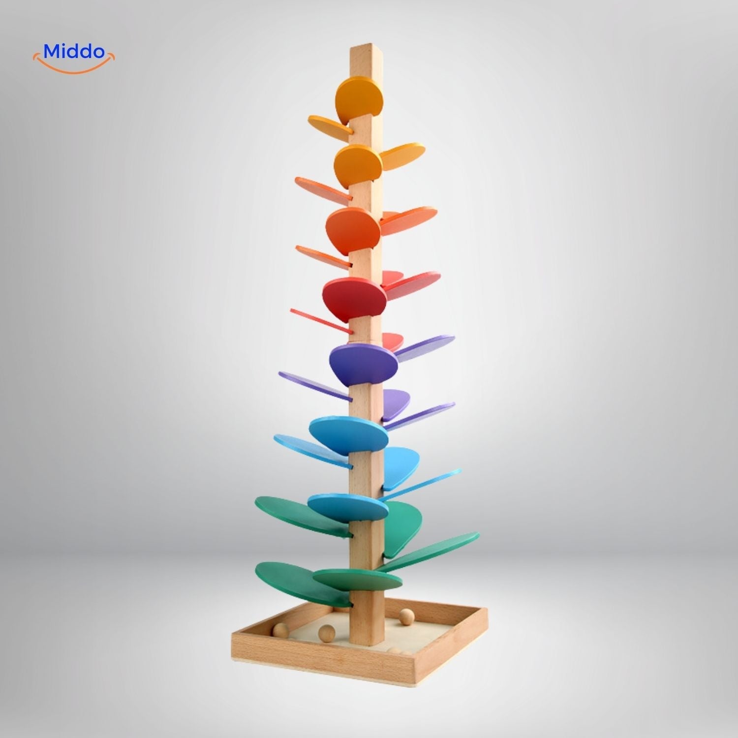 LearnPlay™ Ballenbaan Boom | Educatief Houten Speelgoed voor Kinderen