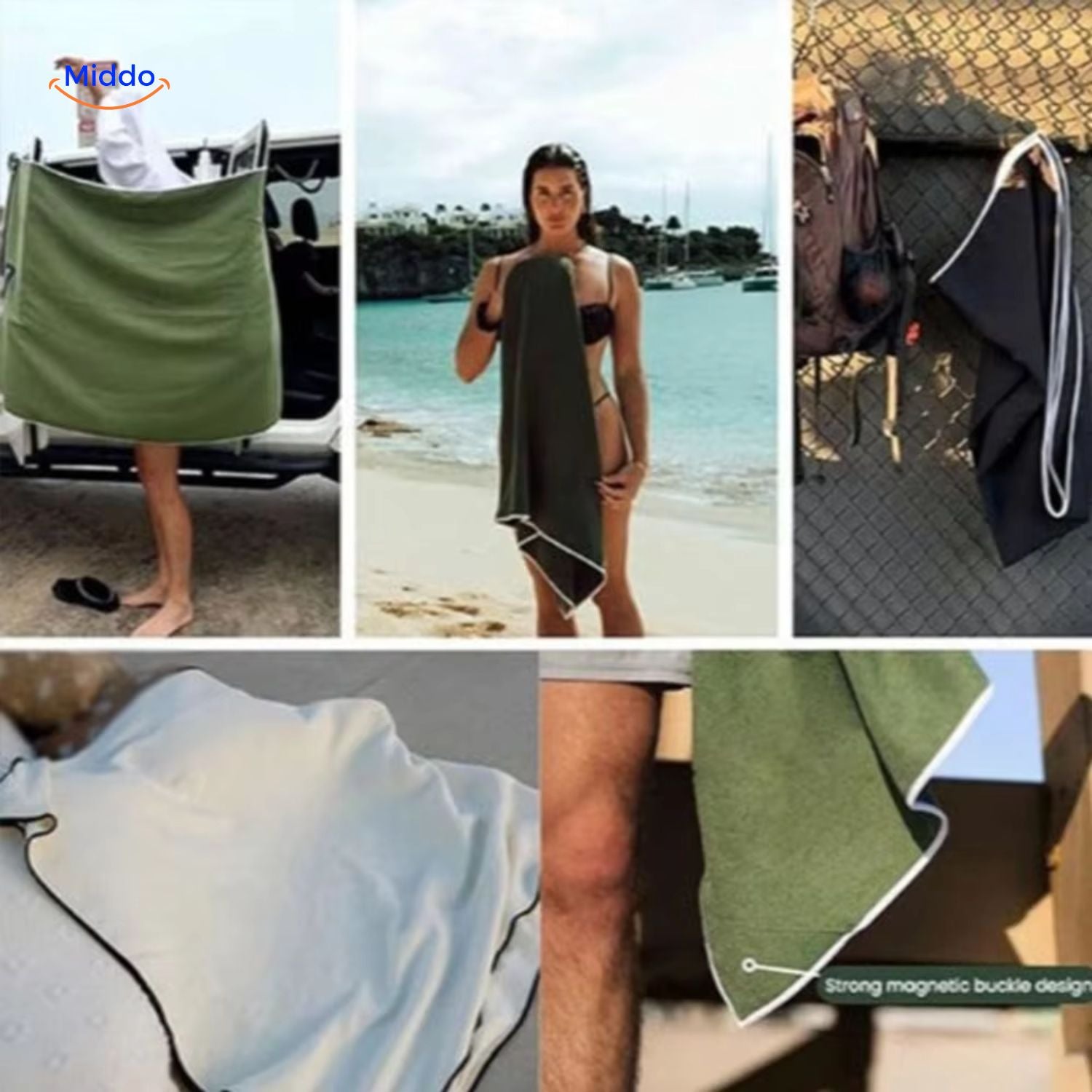 MagnaTowel™ Strand | Ultra-Absorberend, Sneldrogend & Magnetisch Ontwerp!