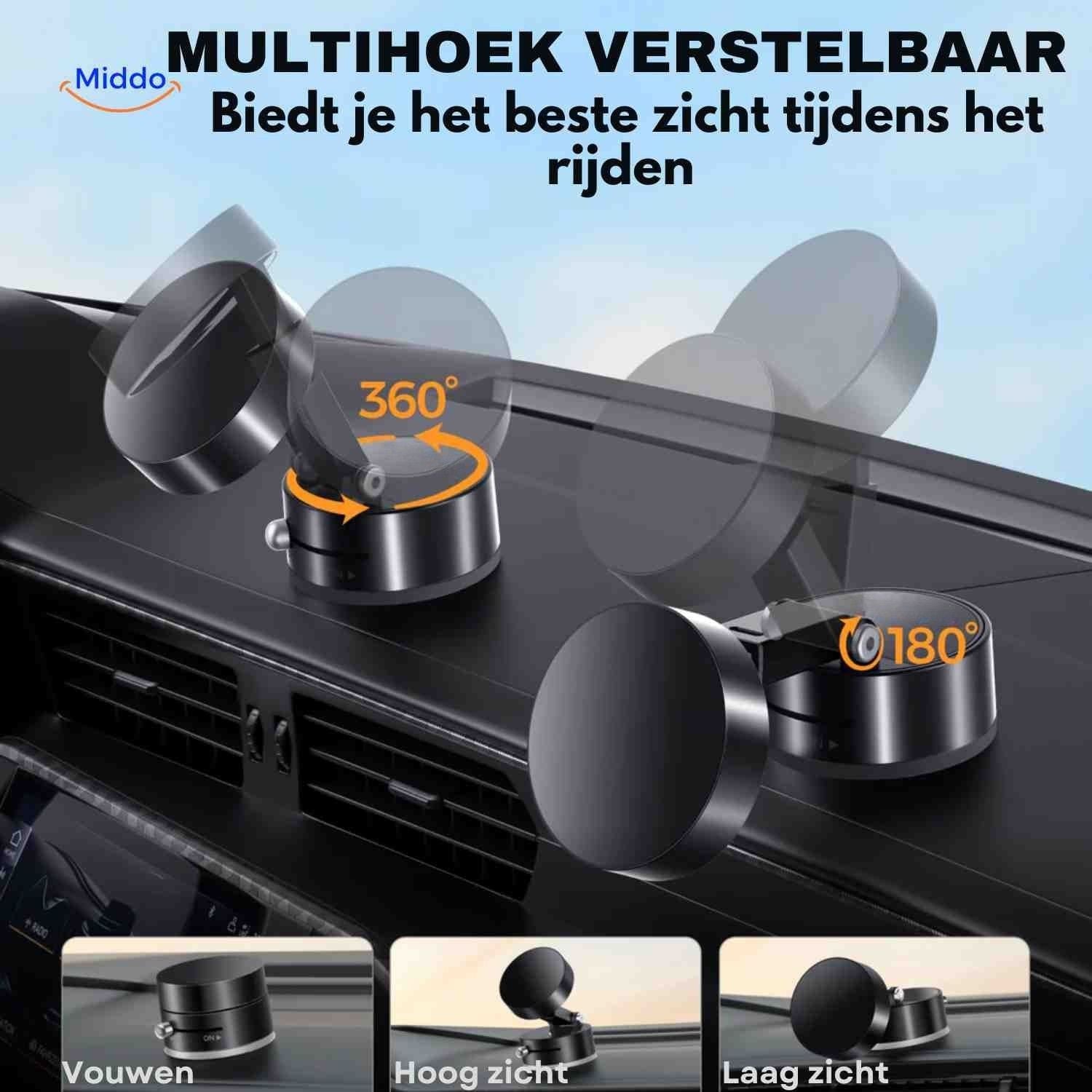Magnetix™ Phone Houder | 360° Draaibaar met extra Sterke Grip