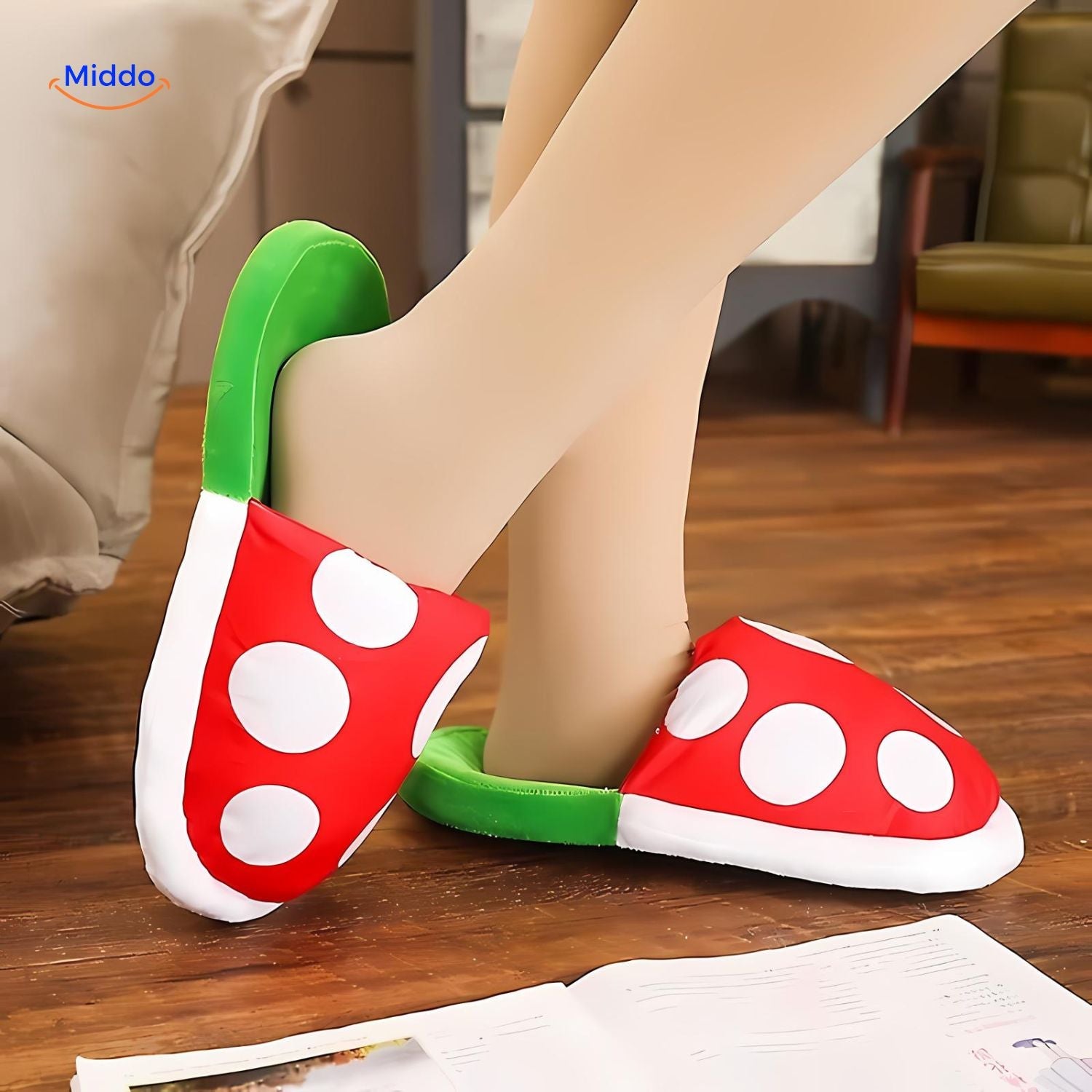 MushroomSlippers™ - Warme, Schattige Anime-Gameschoenen Van Katoen | Uniek Ontwerp