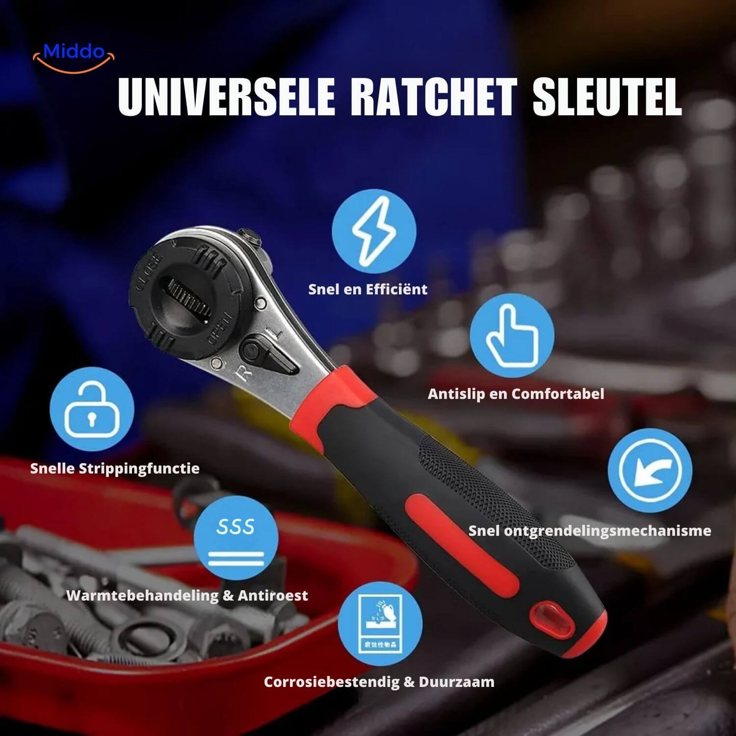 ProTool™ 6-in-1 | Multifunctionele Set – Tangen, Draadstripper, Steeksleutel!