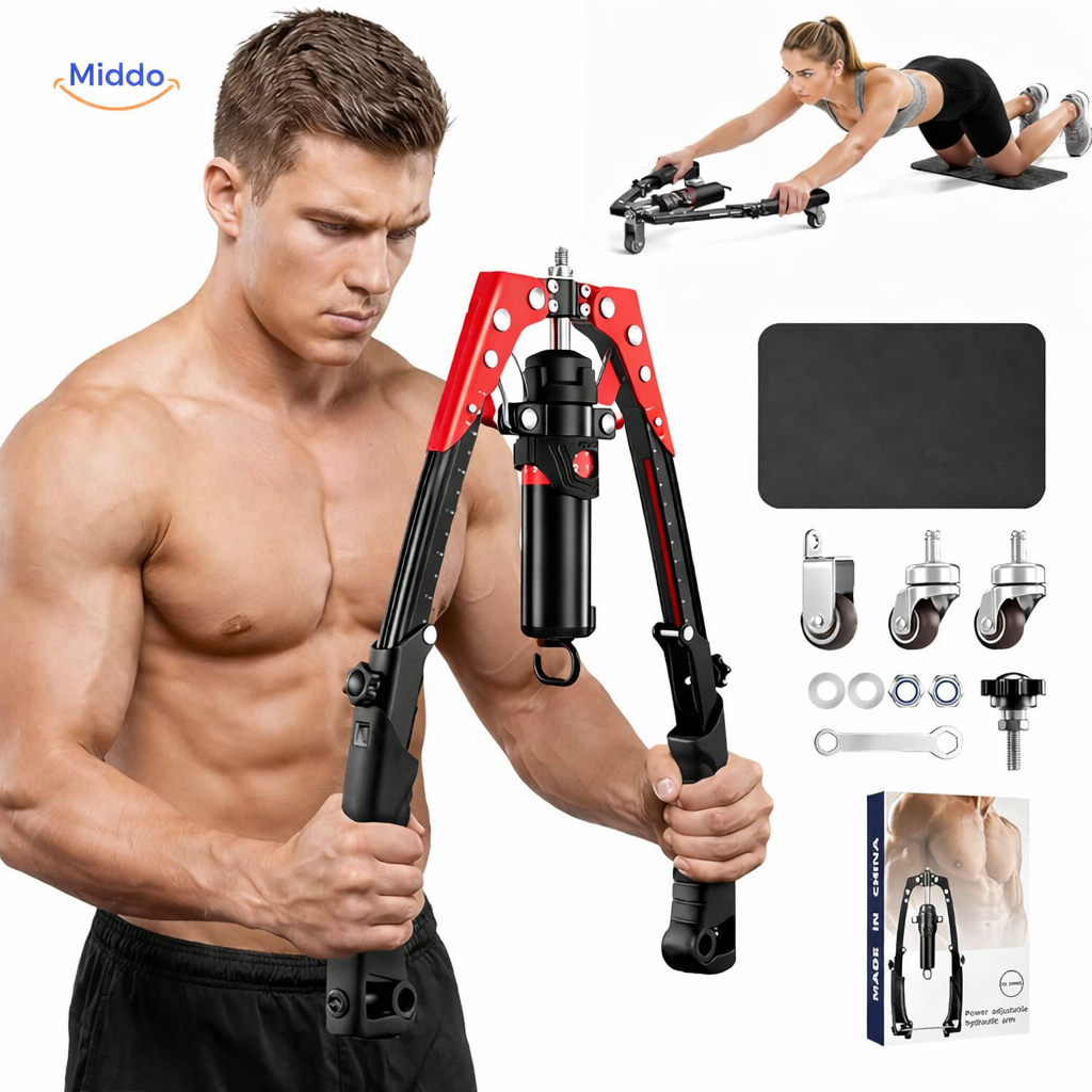 PowerFlex™ Arm Trainer | Verstelbaar (10-200kg), Sterke Grip & Thuisfitness