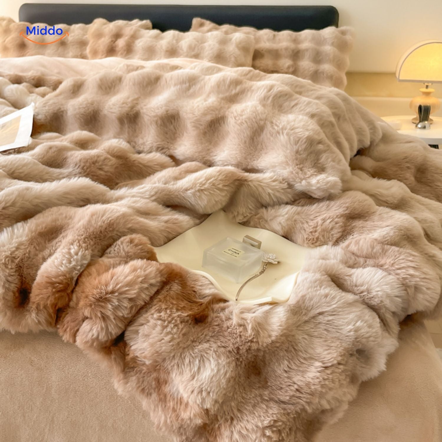 SnuggleBunny™ Pluche Set | 4 Delig Dekbedovertrekset Super Zacht en Comfortabel
