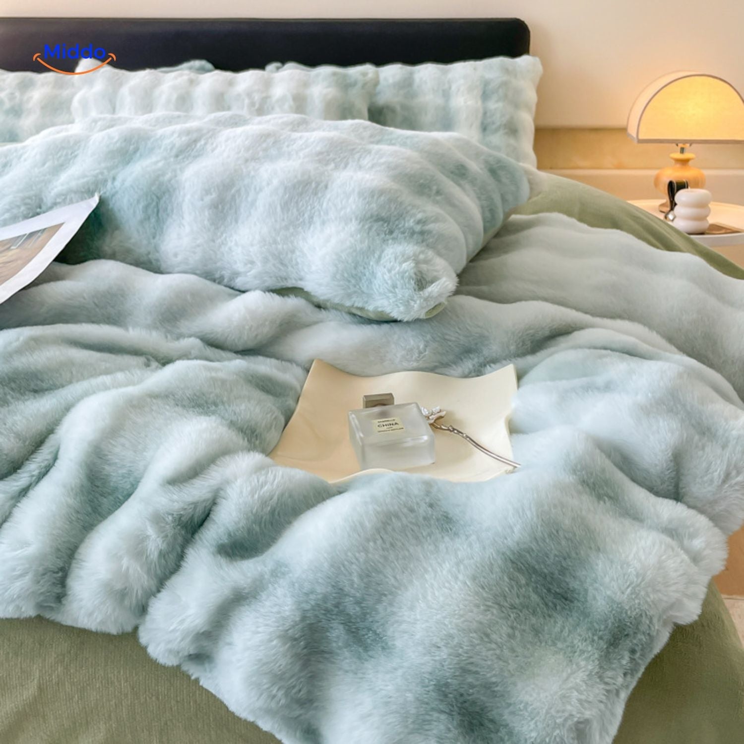 SnuggleBunny™ Pluche Set | 4 Delig Dekbedovertrekset Super Zacht en Comfortabel