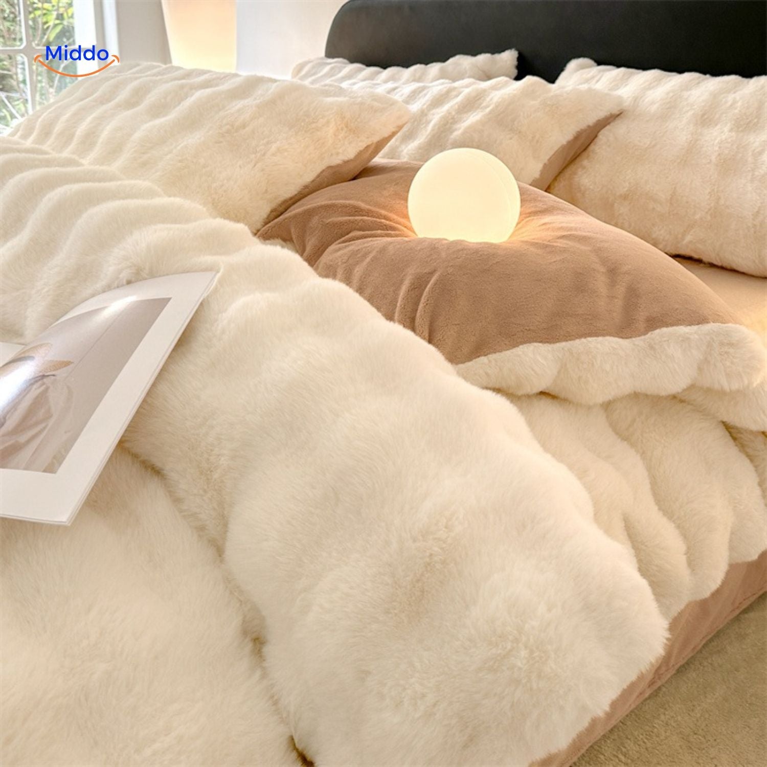 SnuggleBunny™ Pluche Set | 4 Delig Dekbedovertrekset Super Zacht en Comfortabel