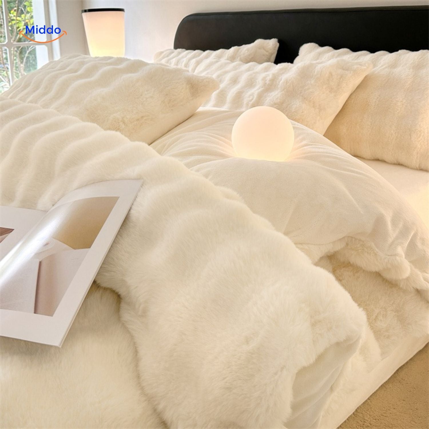SnuggleBunny™ Pluche Set | 4 Delig Dekbedovertrekset Super Zacht en Comfortabel