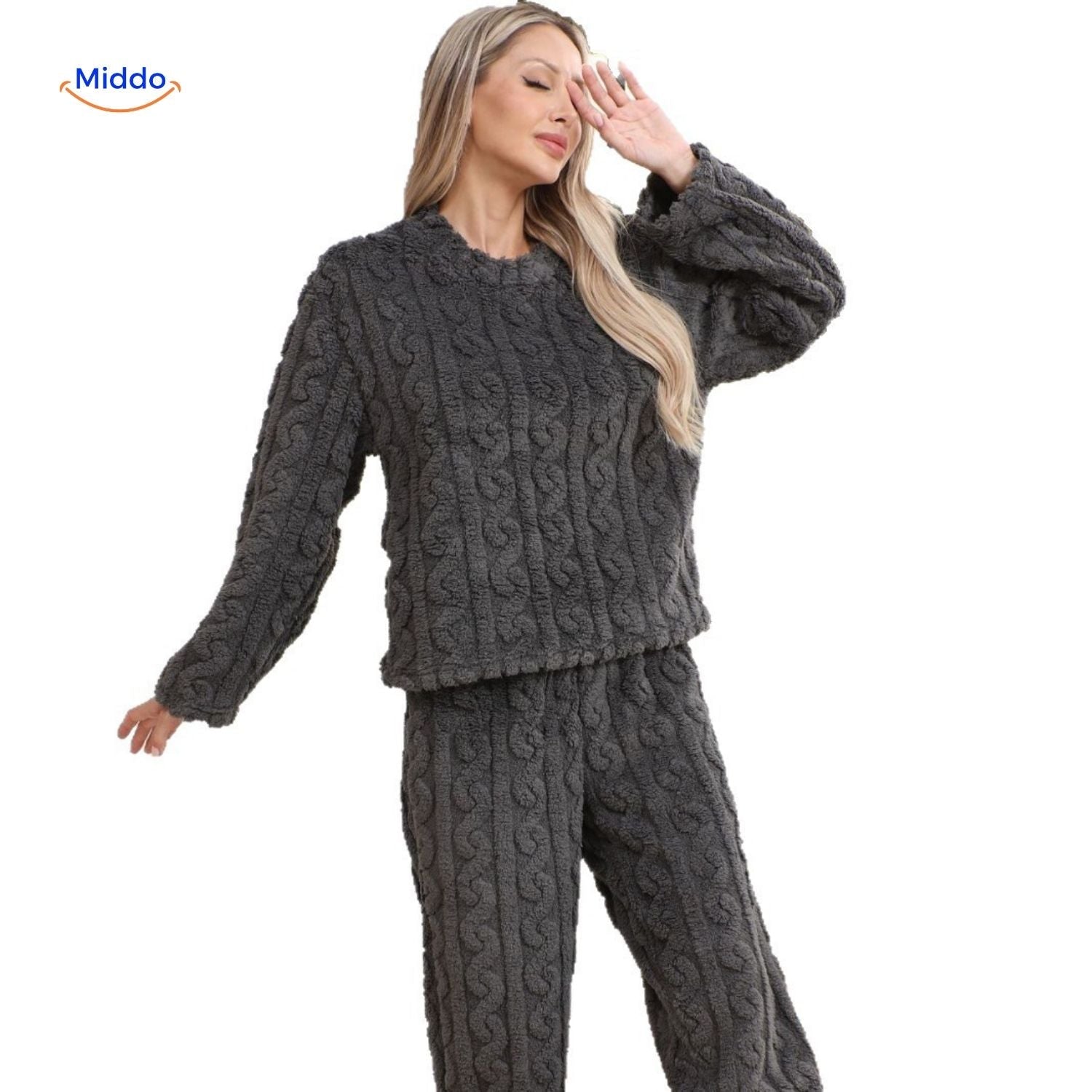 CosyLuxe™ Pyjama Set | Zachte fleece, warm & ideaal voor koude avonden