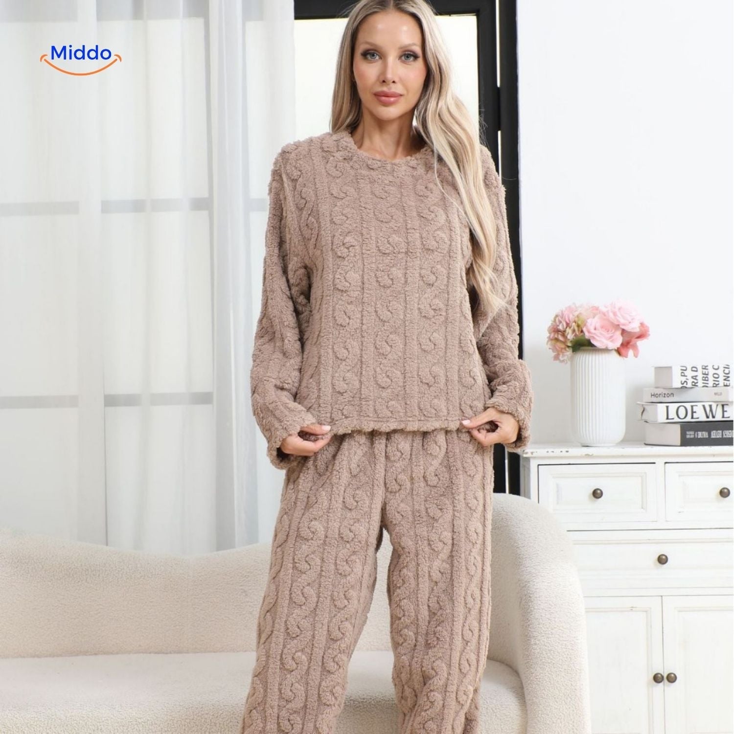 CosyLuxe™ Pyjama Set | Zachte fleece, warm & ideaal voor koude avonden