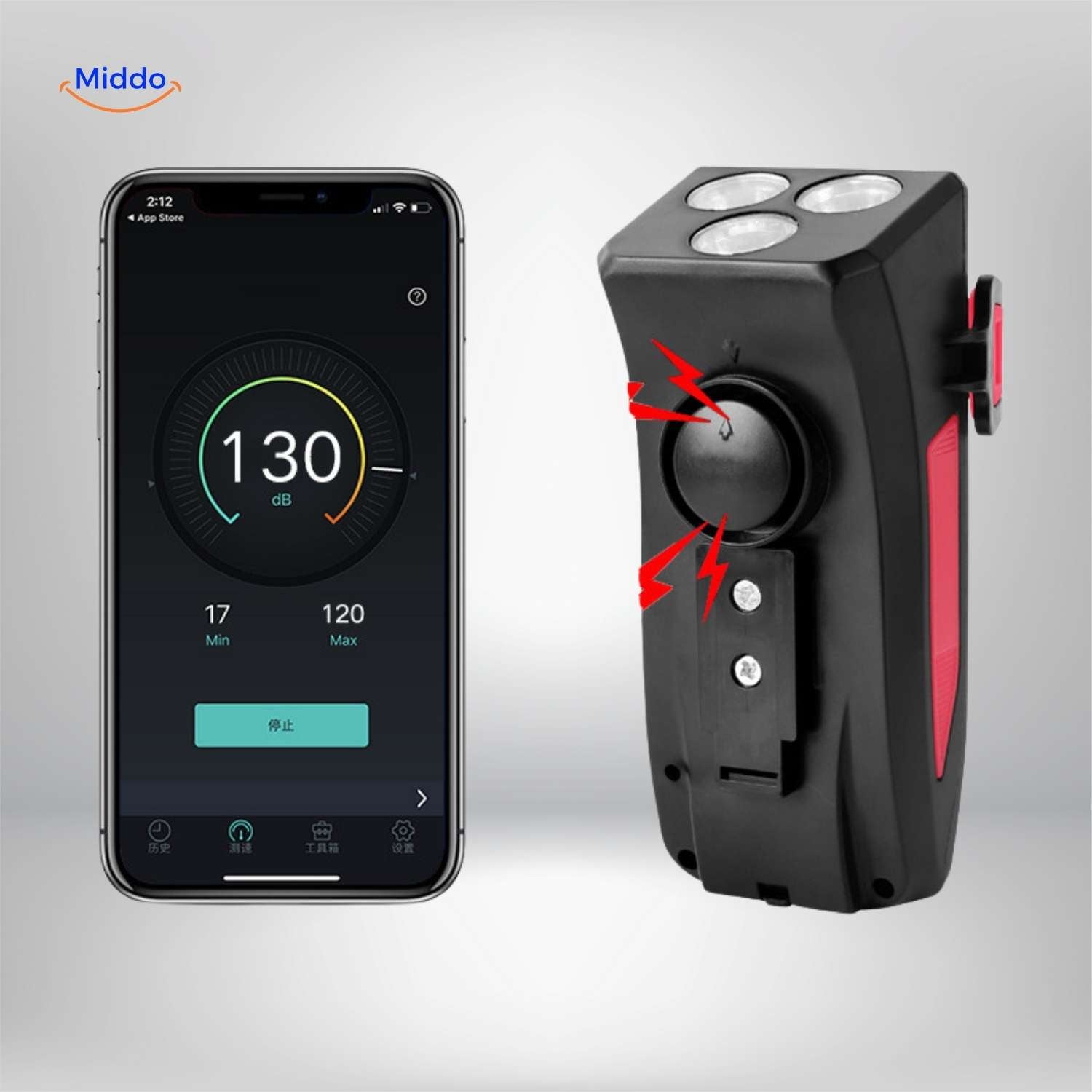CycloMax™ Fietsgadget | Telefoonhouder, powerbank, licht & claxon