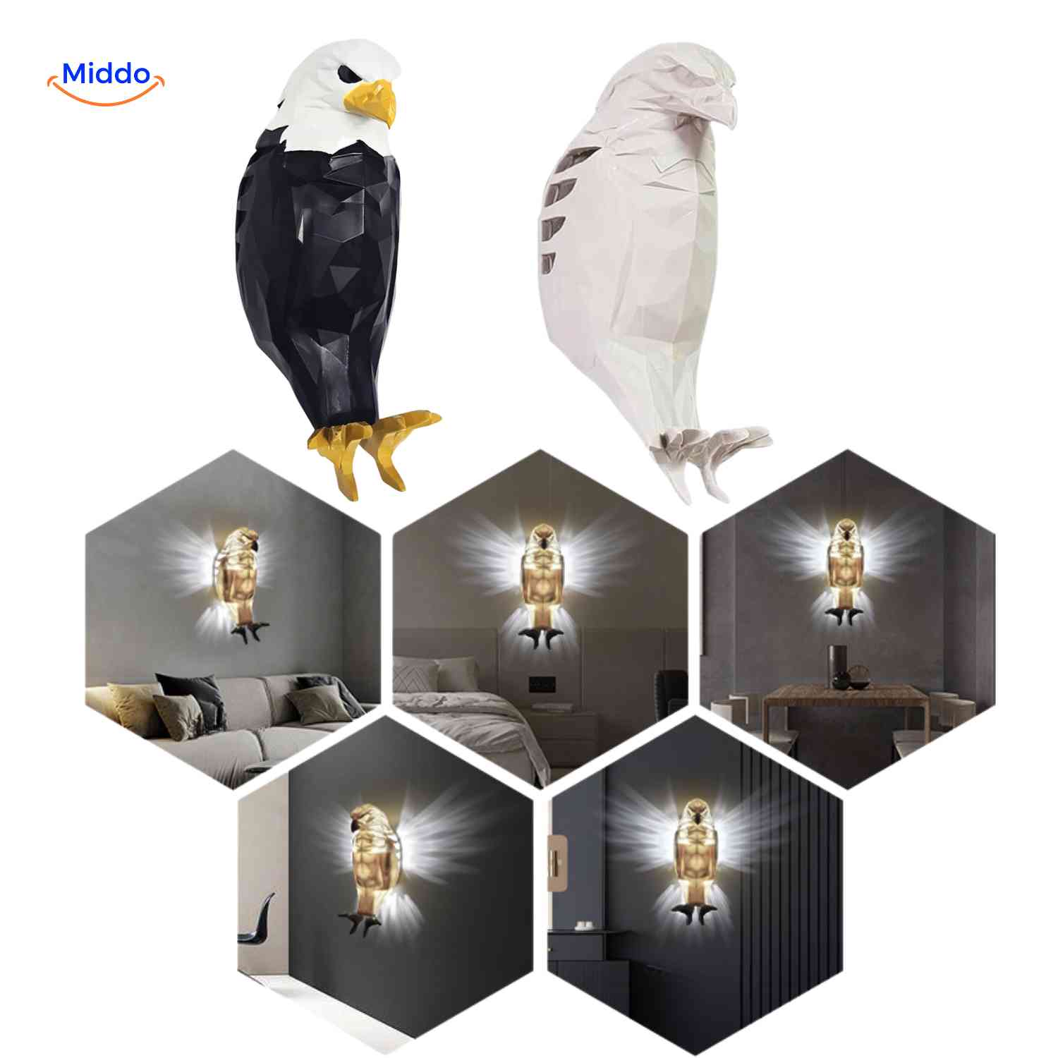 EagleGlow™ Wandlamp | Lichtrend Projectie, Dimbaar & Uniek Design