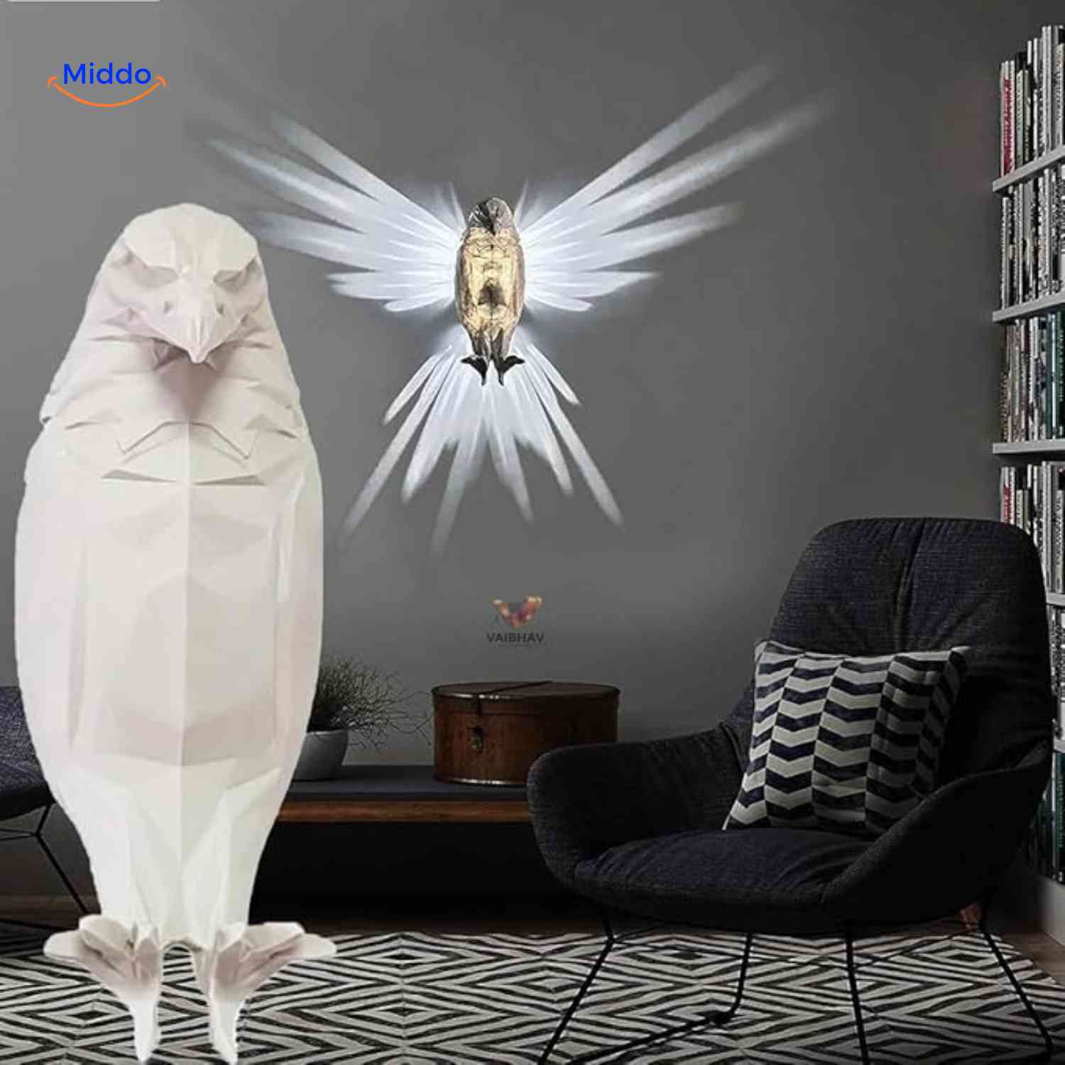 EagleGlow™ Wandlamp | Lichtrend Projectie, Dimbaar & Uniek Design