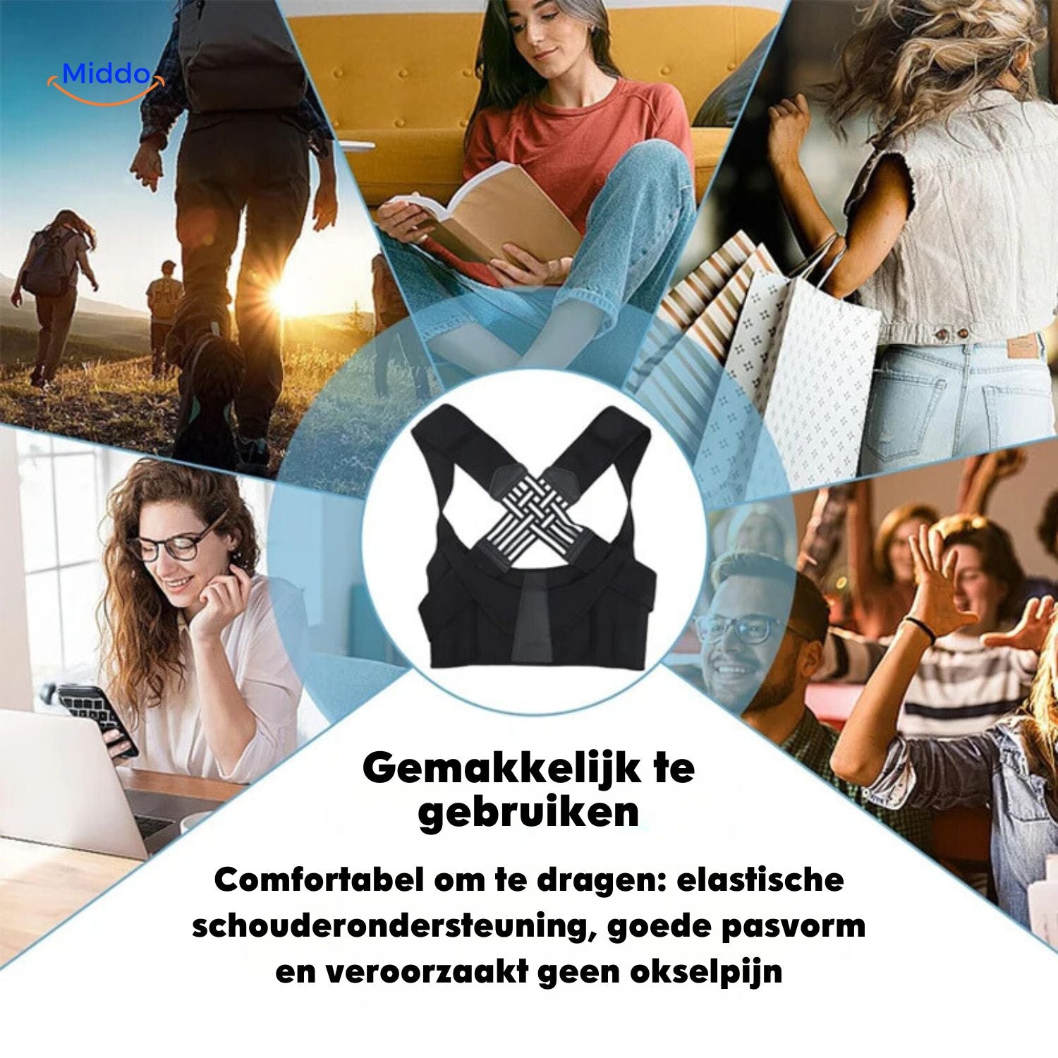 Postura™ Rugondersteuning 2.0 – Voor een Rechtere Houding & Comfortabele Rugsteun