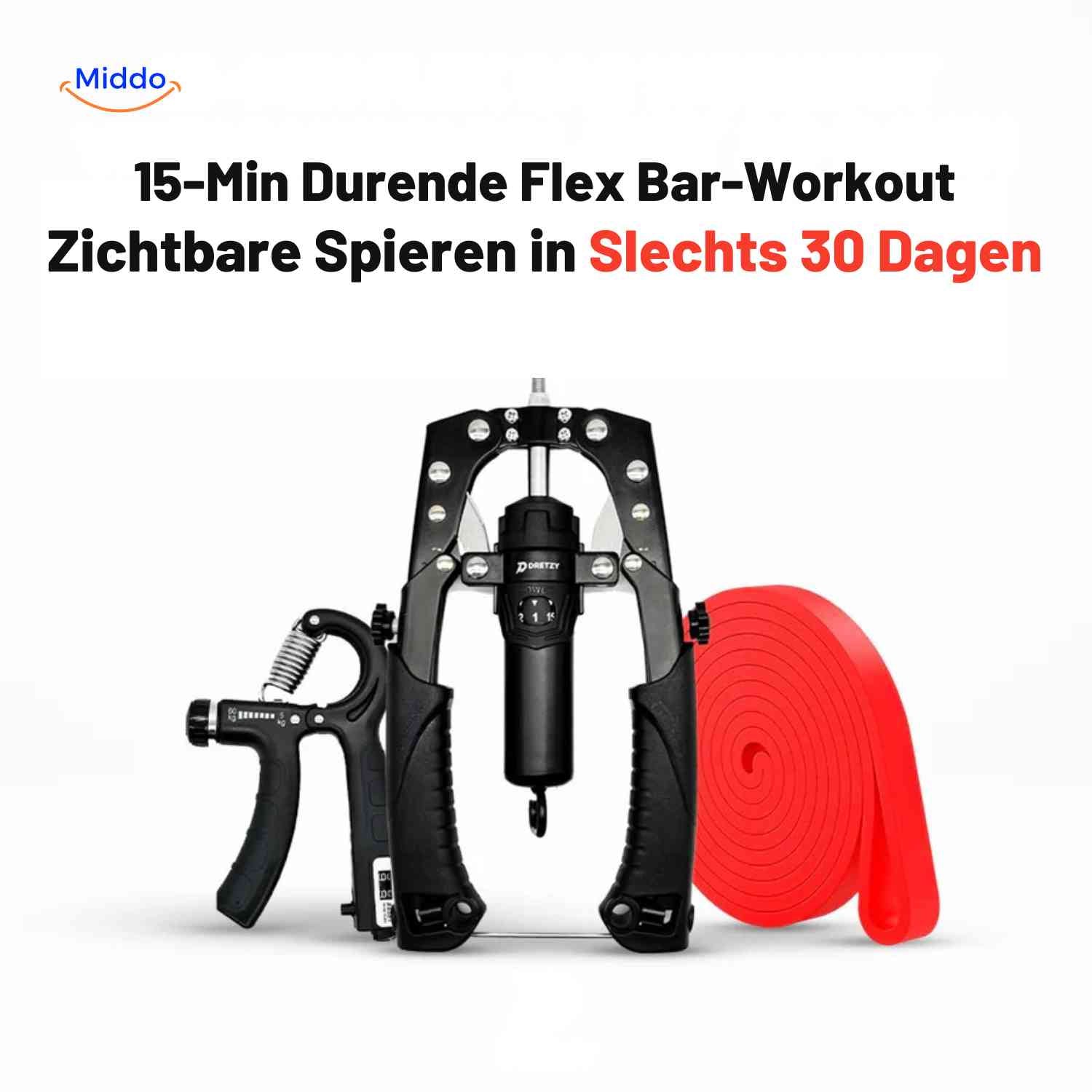 PowerFlex™ Arm Trainer | Verstelbaar (10-200kg), Sterke Grip & Thuisfitness