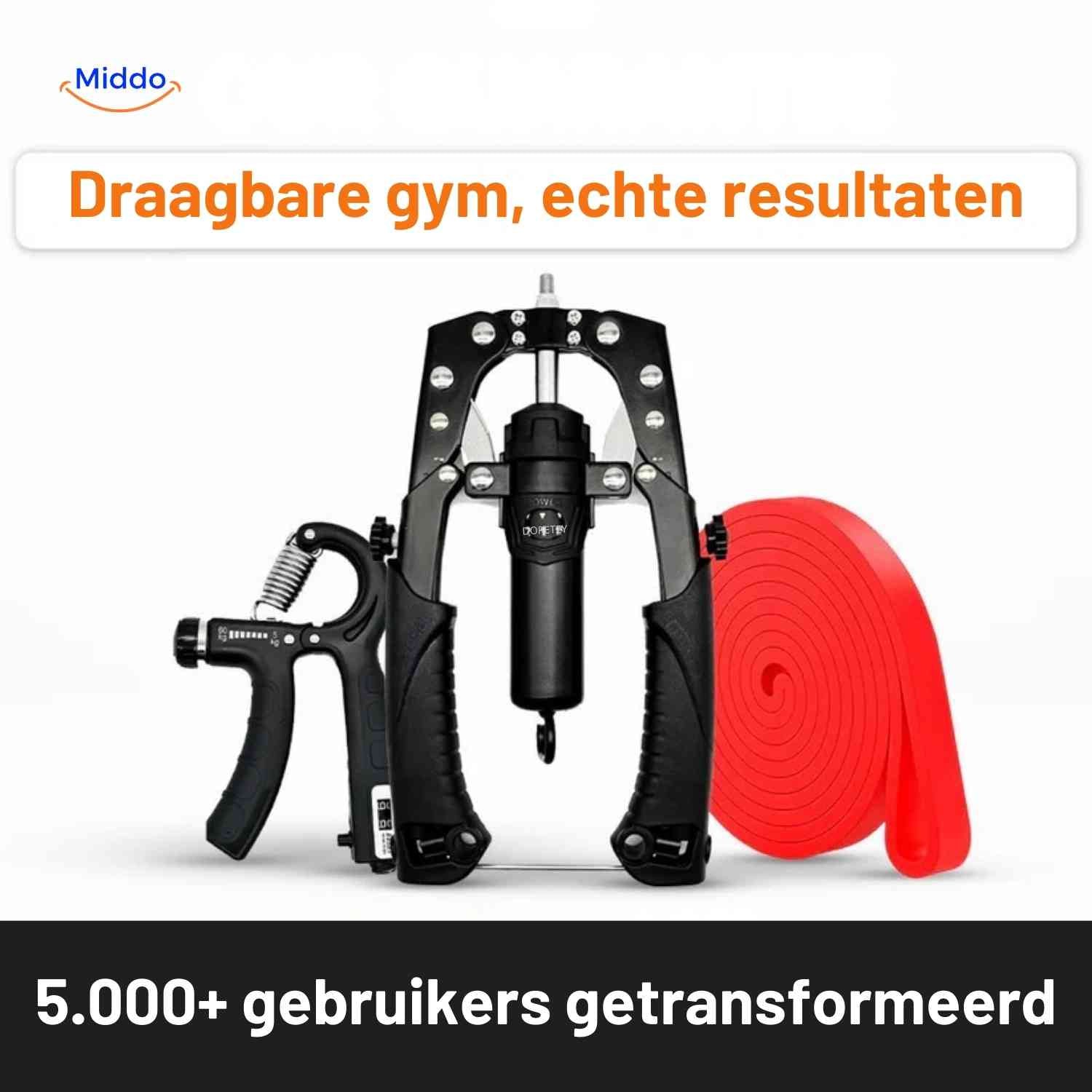 PowerFlex™ Arm Trainer | Verstelbaar (10-200kg), Sterke Grip & Thuisfitness