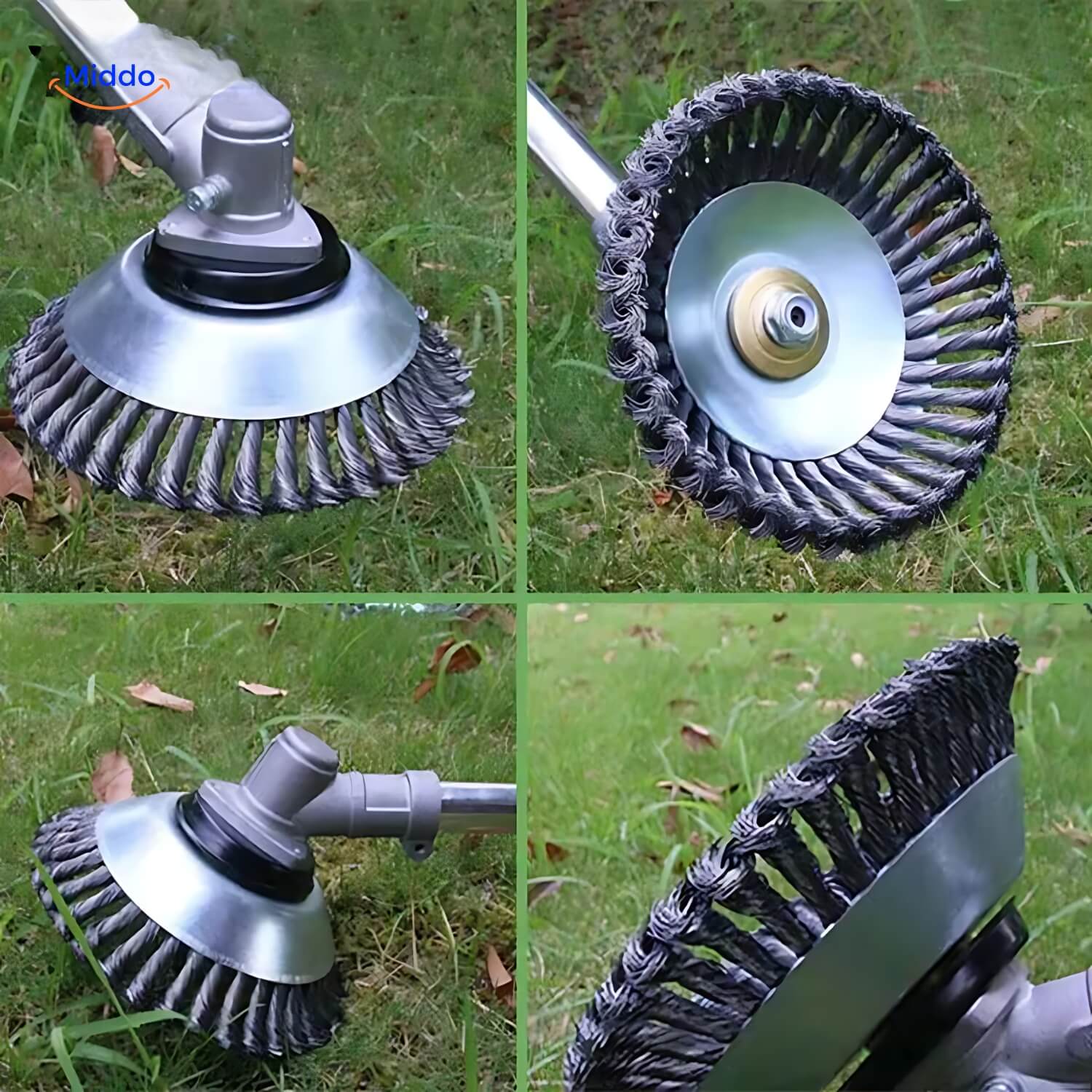 Weedmaster™ | Naadloze Onkruidborstel Met Draadwielen Voor Gazon- En Tuinonderhoud