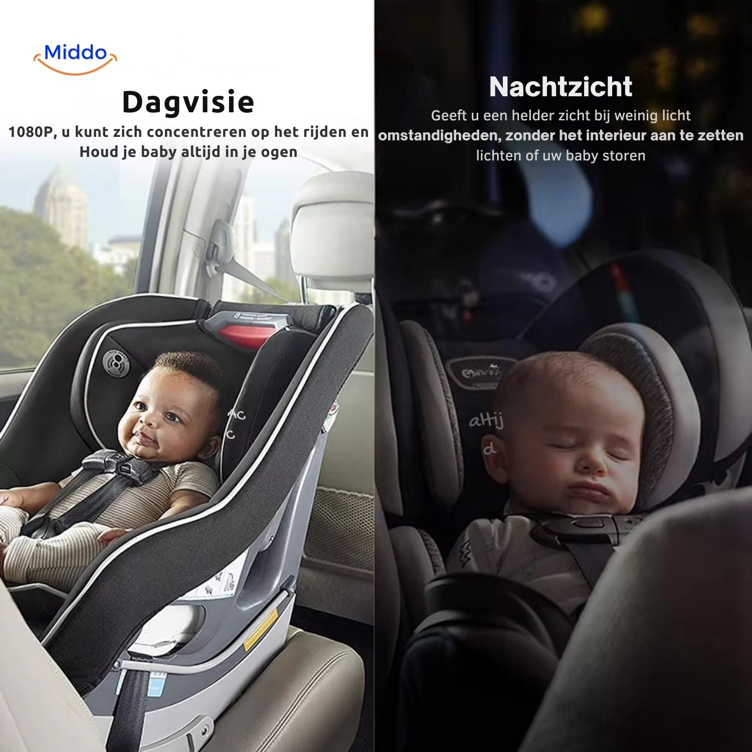 BabyGuard™ Stoel Camera | Veilig en Helder Zicht op je Baby tijdens het Rijden