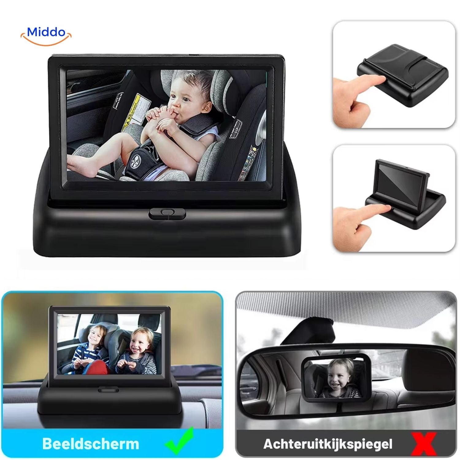 BabyGuard™ Stoel Camera | Veilig en Helder Zicht op je Baby tijdens het Rijden