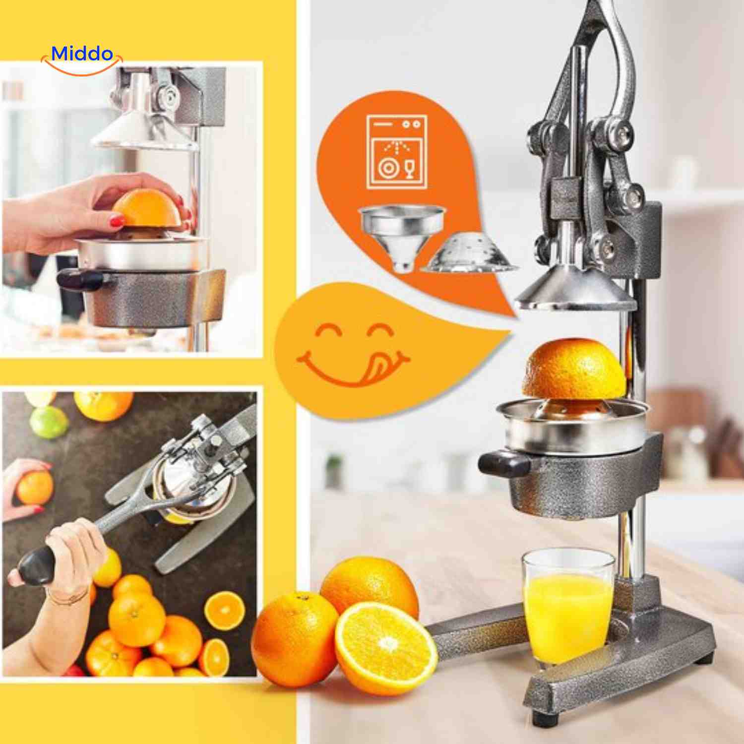 Citripress™ Juicer | Gietijzer, Citrus Pers & Vers Sap Gemakkelijk