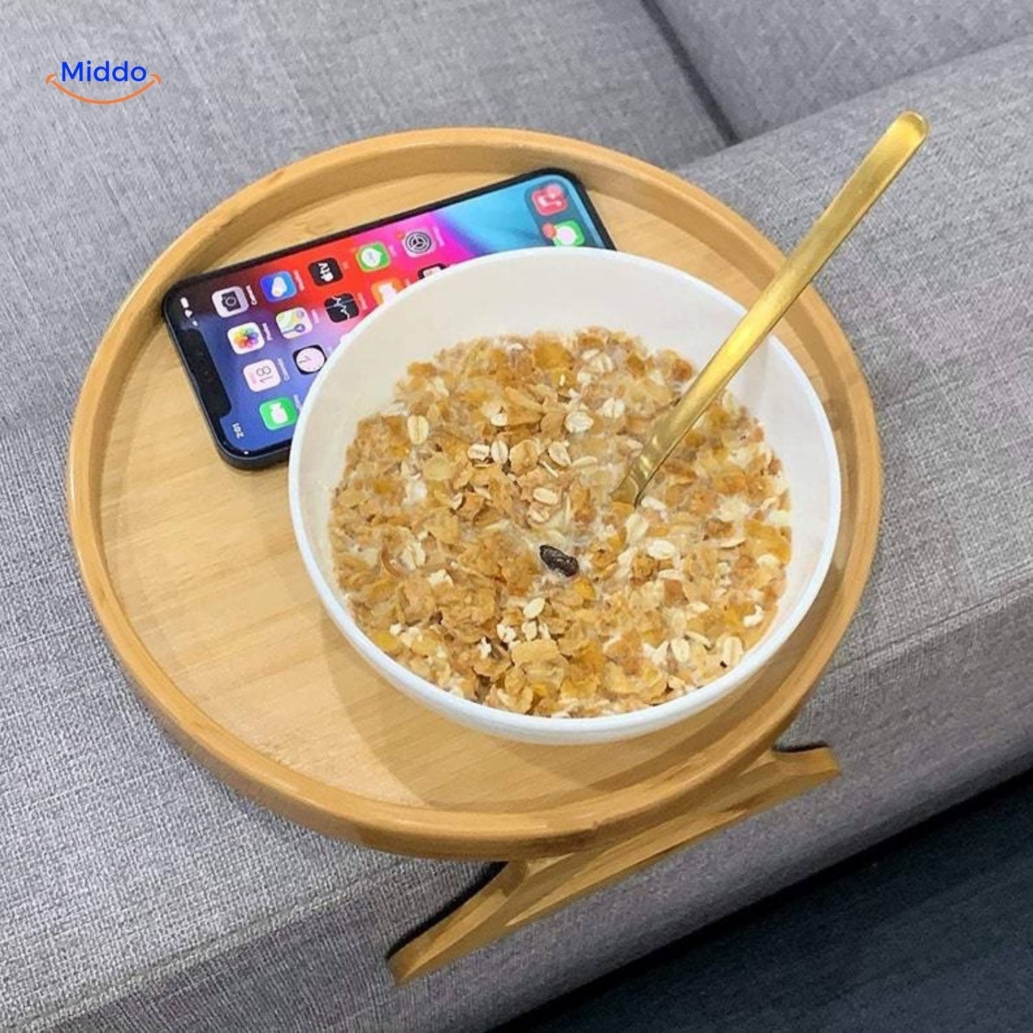 ComfyGrip™ Sofatafel | Vouwbare Armleuningtafel voor Snacks & Drankjes