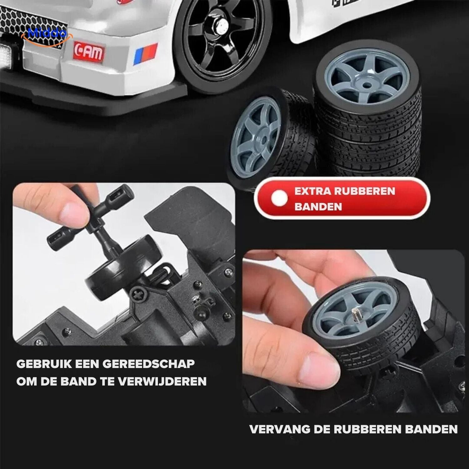 DriftMaster™ GTR | 4WD Drift RC Auto, Snelle Laadfunctie & Actie!