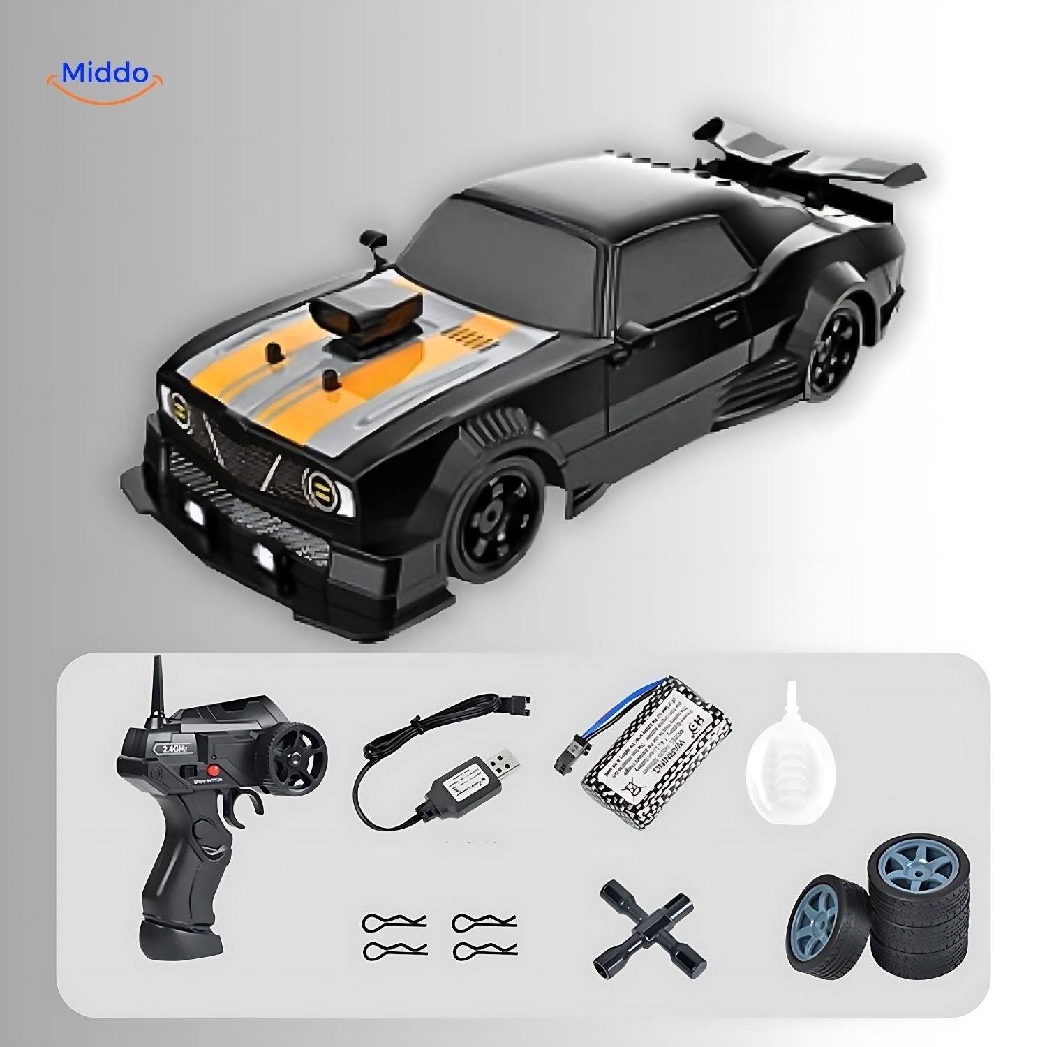 DriftMaster™ GTR | 4WD Drift RC Auto, Snelle Laadfunctie & Actie!