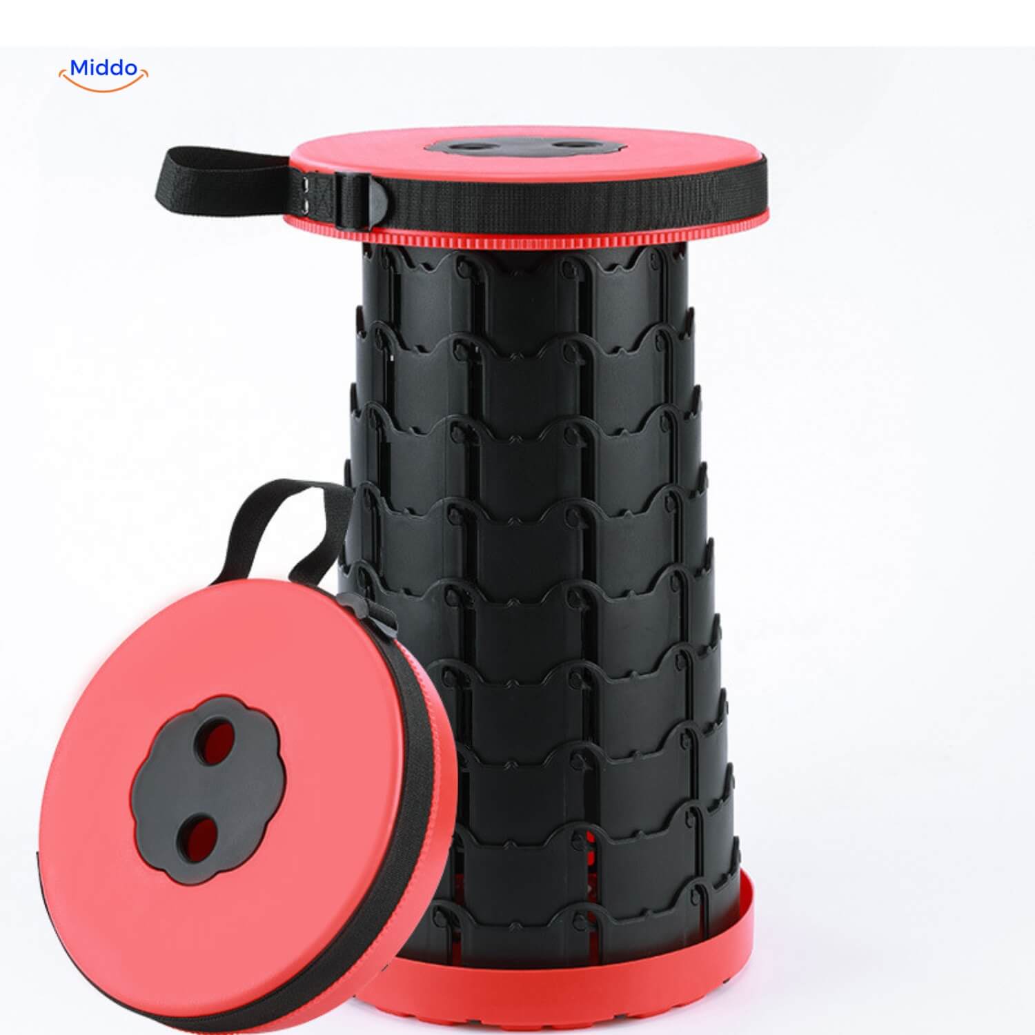 FlexiStool™ Verstelbare Telescopische Kruk met Antislipoppervlak