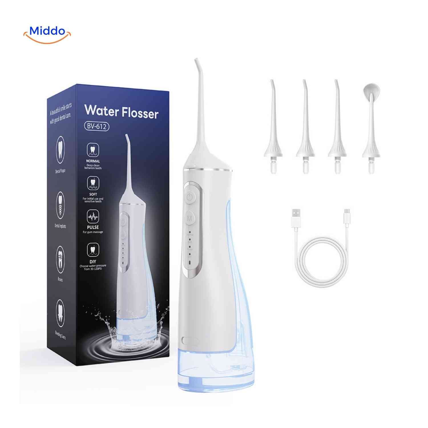 Flosso™ Waterflosser | Draadloos, Compact en Effectieve Reiniging