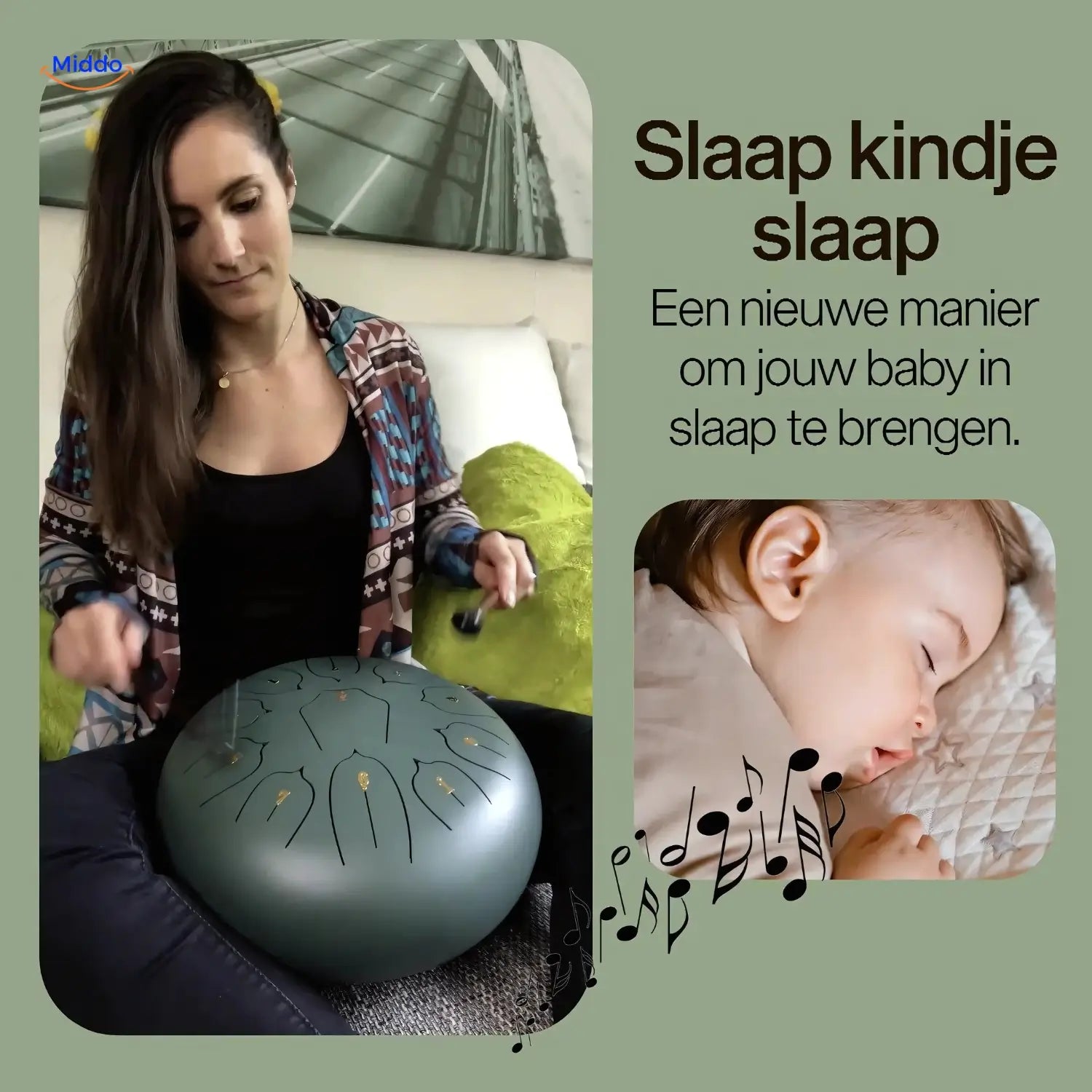 Harmonii KlankOase™ Steel Tongue Drum – Magisch Klankschaalgeluid voor Rust, Meditatie & Creatieve Expressie