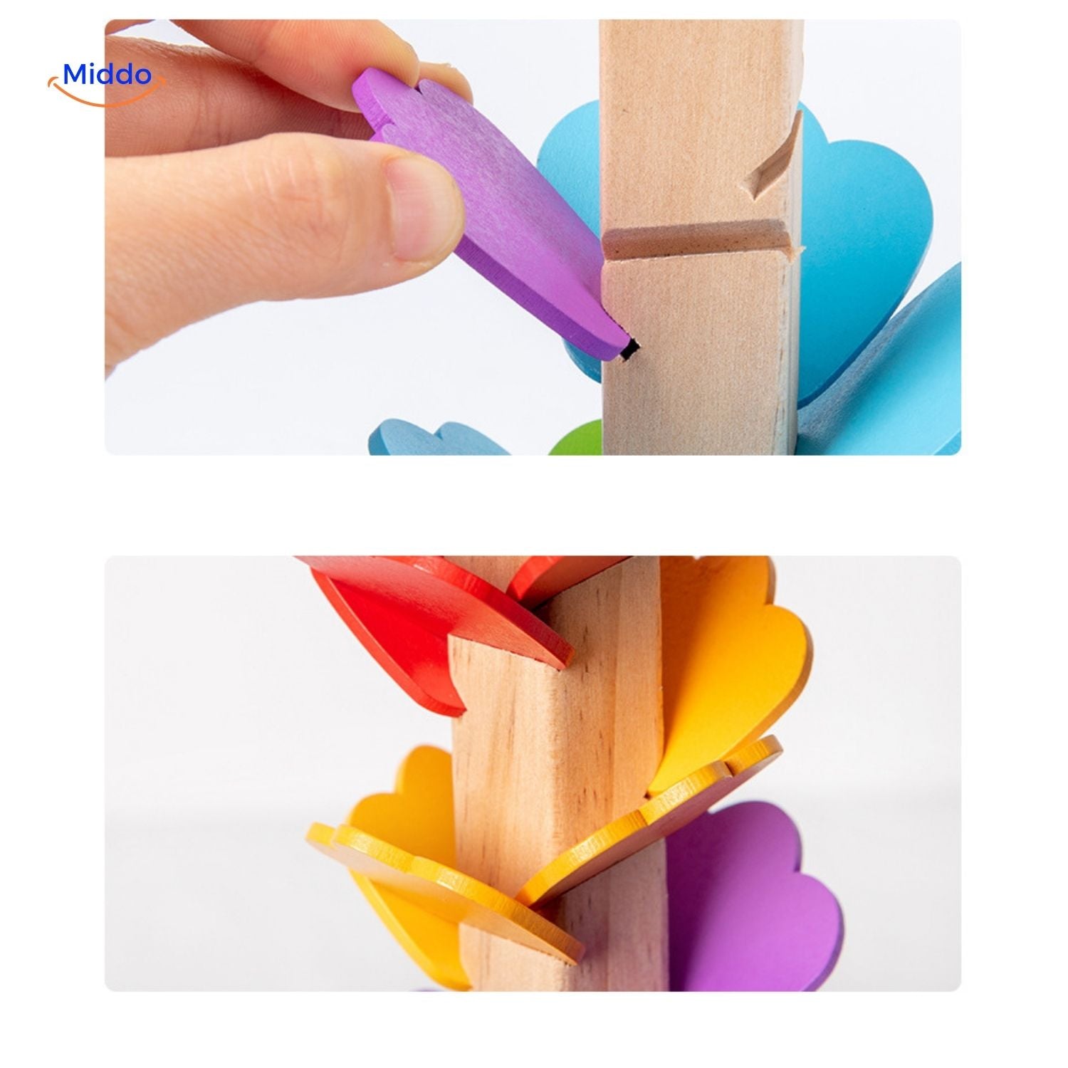 LearnPlay™ Ballenbaan Boom | Educatief Houten Speelgoed voor Kinderen