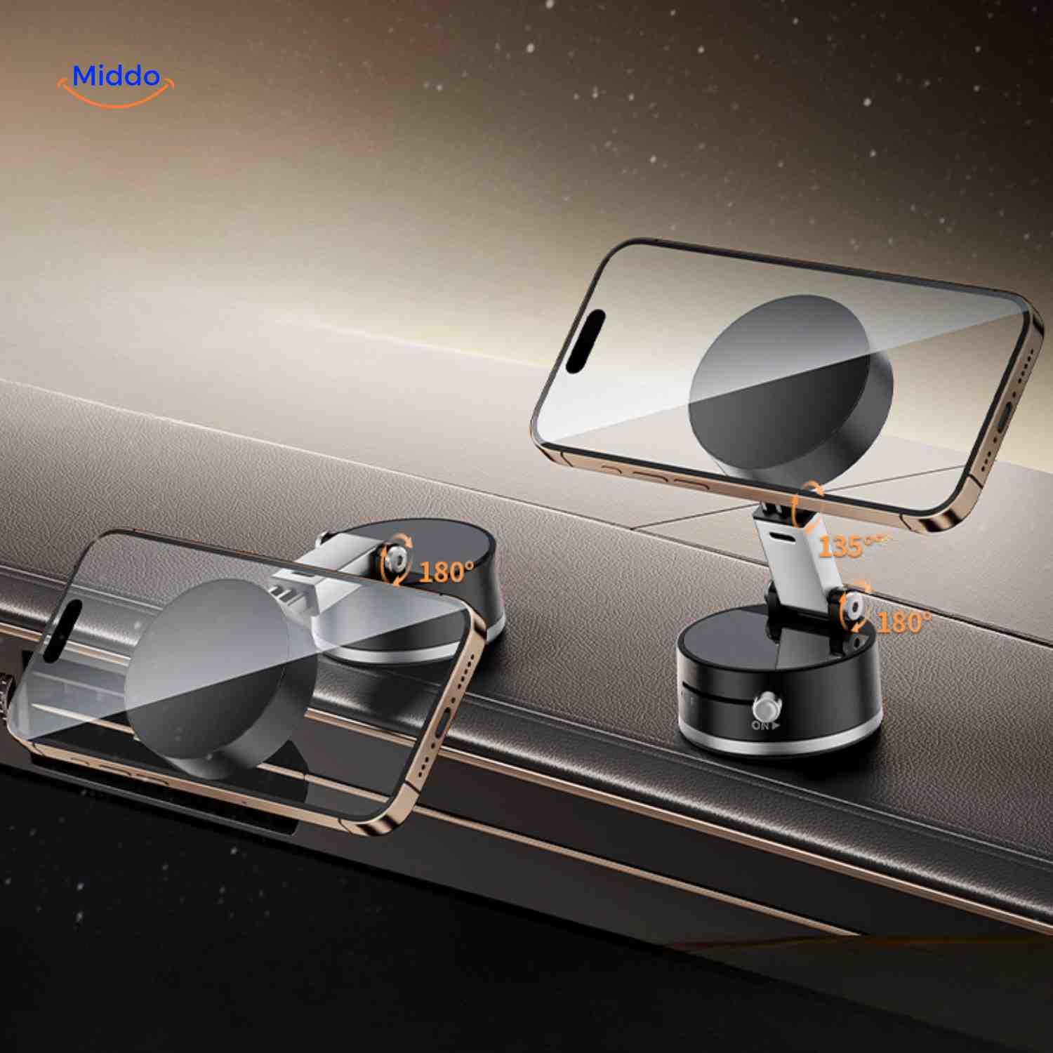 Magnetix™ Phone Houder | 360° Draaibaar met extra Sterke Grip