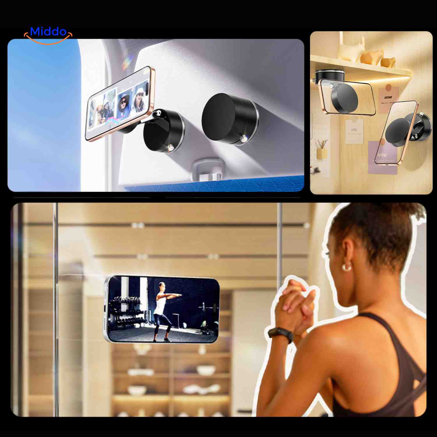 Magnetix™ Phone Houder | 360° Draaibaar met extra Sterke Grip