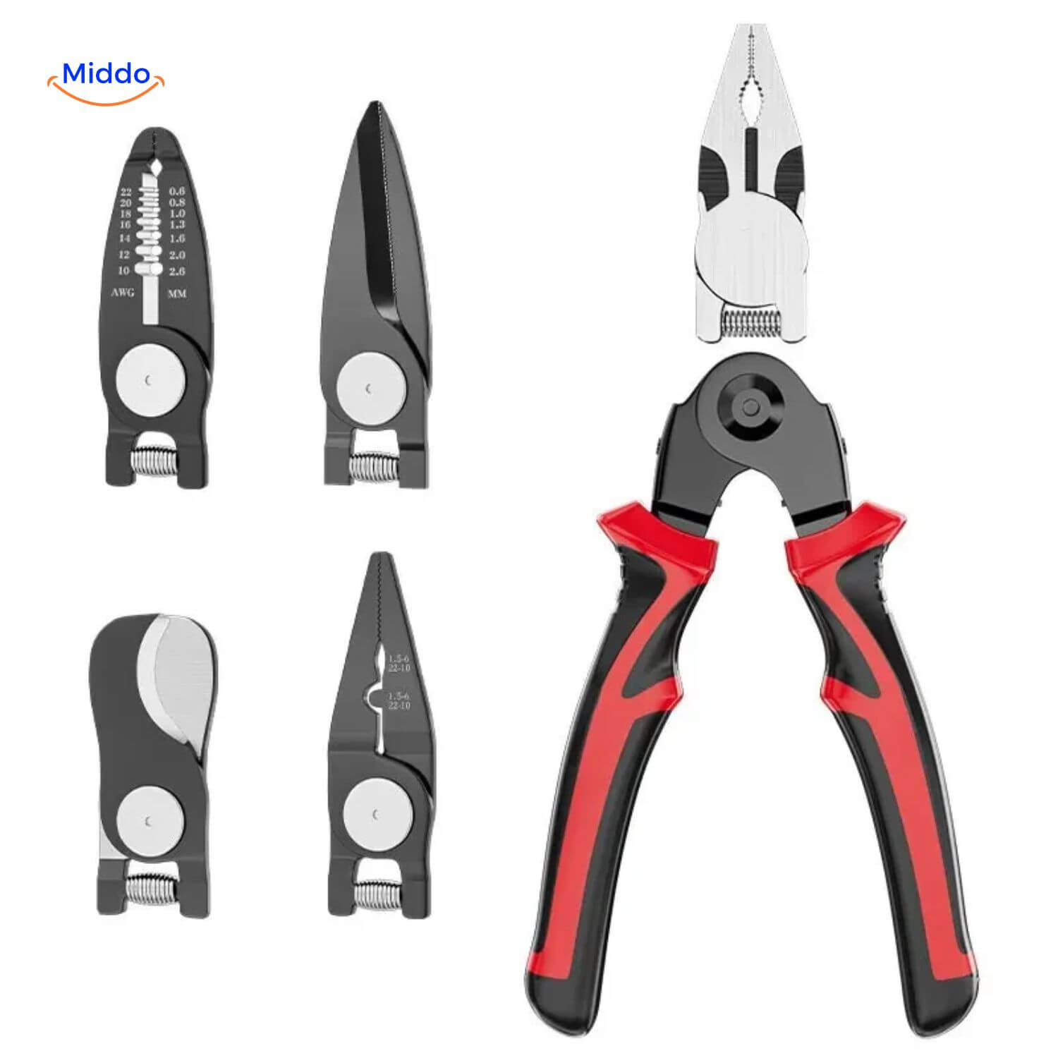 ProTool™ 6-in-1 | Multifunctionele Set – Tangen, Draadstripper, Steeksleutel!