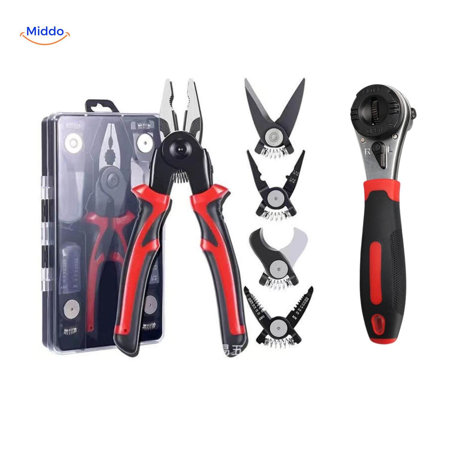 ProTool™ 6-in-1 | Multifunctionele Set – Tangen, Draadstripper, Steeksleutel!
