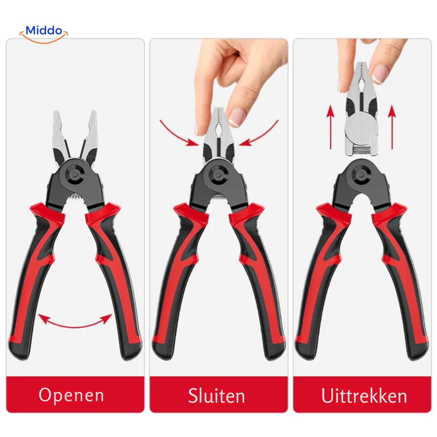 ProTool™ 6-in-1 | Multifunctionele Set – Tangen, Draadstripper, Steeksleutel!