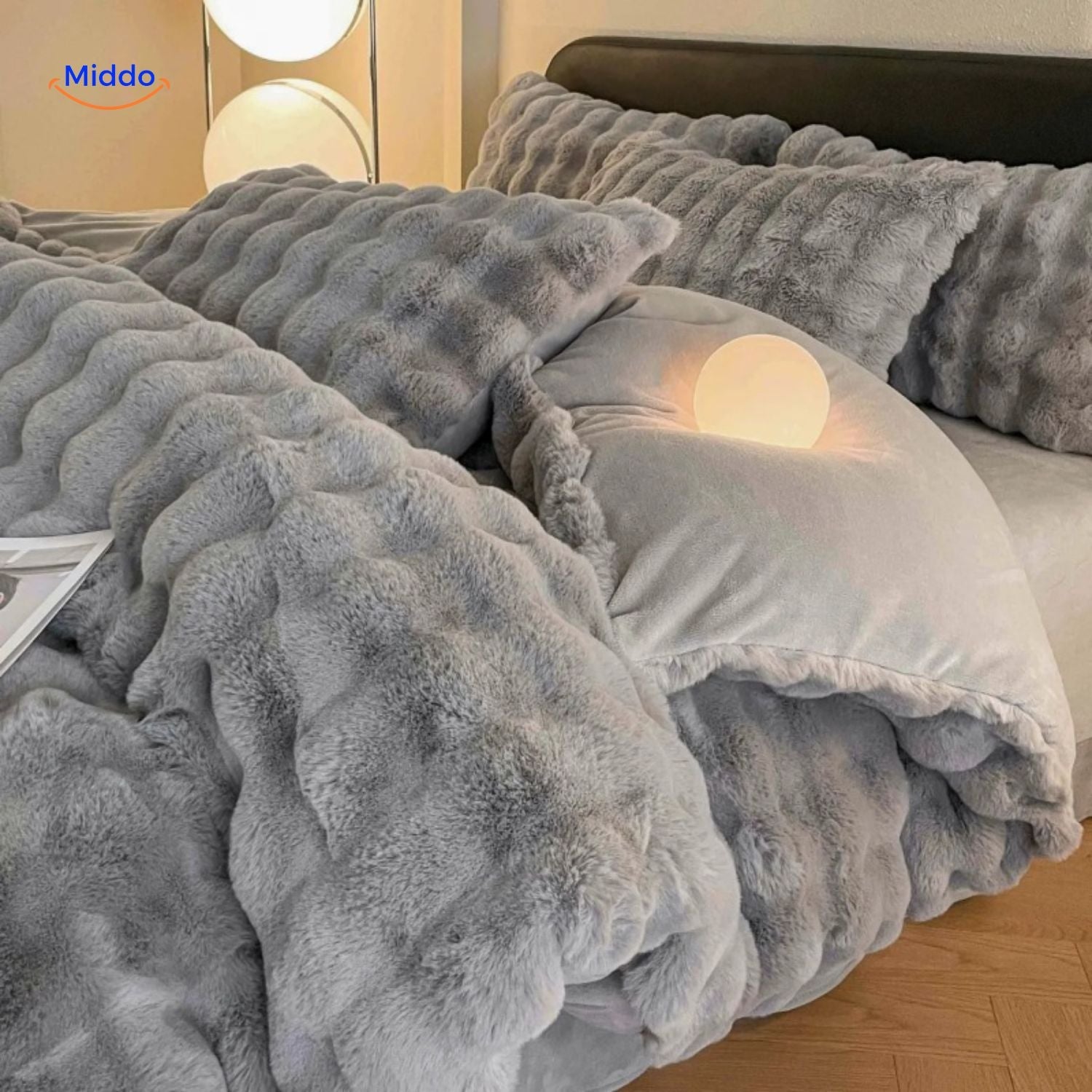 SnuggleBunny™ Pluche Set | 4 Delig Dekbedovertrekset Super Zacht en Comfortabel