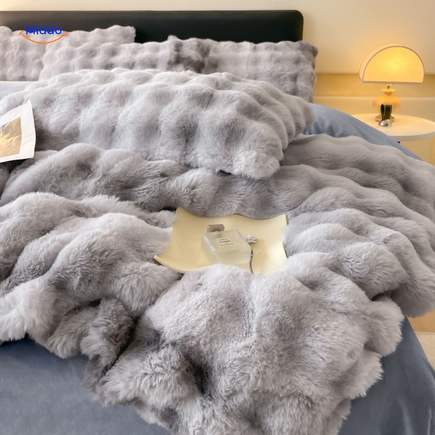 SnuggleBunny™ Pluche Set | 4 Delig Dekbedovertrekset Super Zacht en Comfortabel
