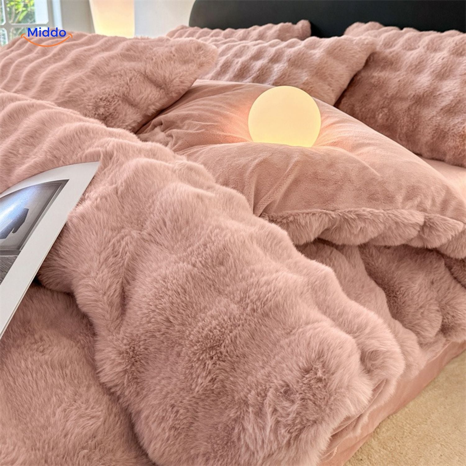 SnuggleBunny™ Pluche Set | 4 Delig Dekbedovertrekset Super Zacht en Comfortabel