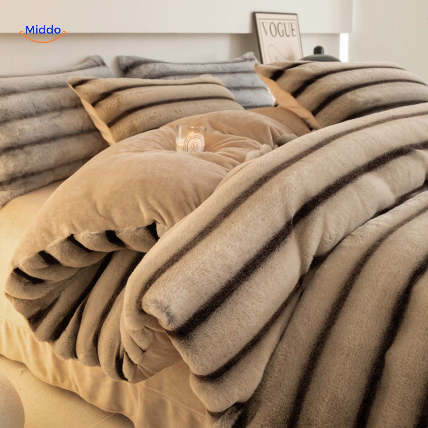 SnuggleBunny™ Pluche Set | 4 Delig Dekbedovertrekset Super Zacht en Comfortabel