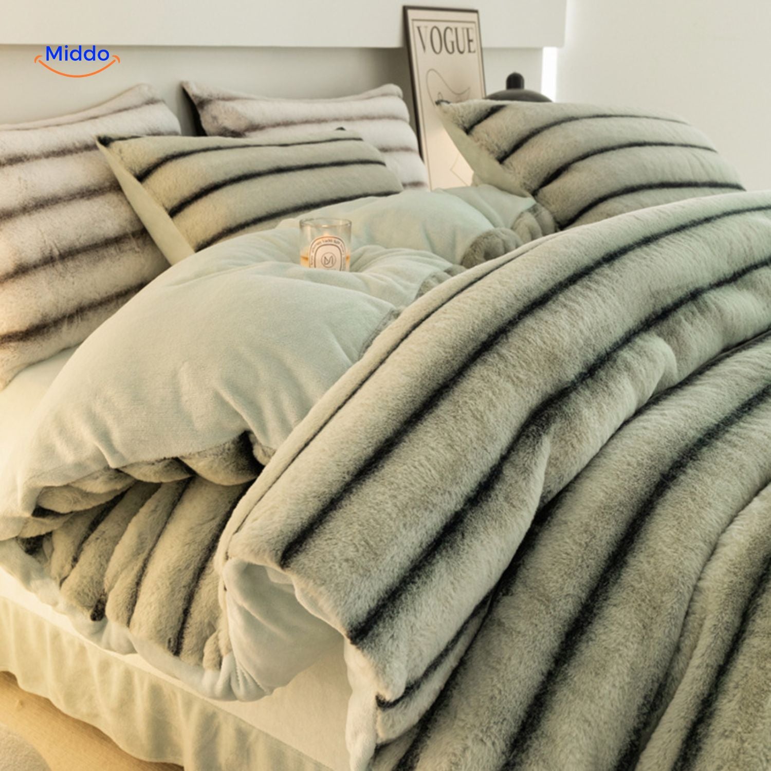 SnuggleBunny™ Pluche Set | 4 Delig Dekbedovertrekset Super Zacht en Comfortabel