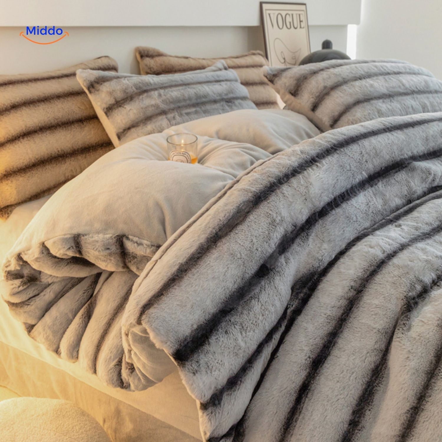 SnuggleBunny™ Pluche Set | 4 Delig Dekbedovertrekset Super Zacht en Comfortabel
