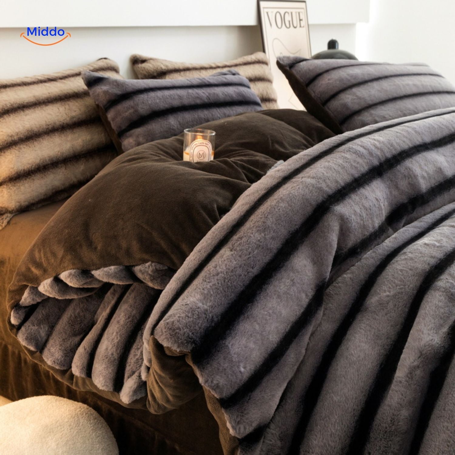SnuggleBunny™ Pluche Set | 4 Delig Dekbedovertrekset Super Zacht en Comfortabel