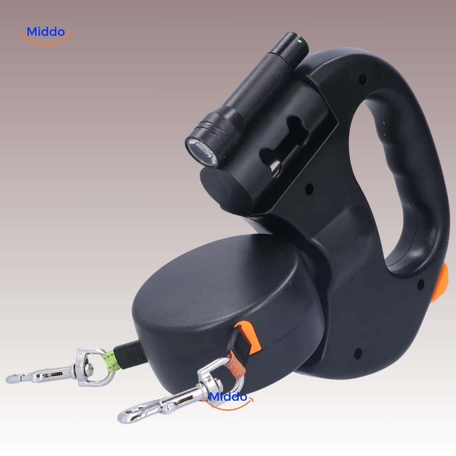 Twintails™ Easywalk | 2-in-1 Intrekbare Lijn Voor Kleine En Middelgrote Honden