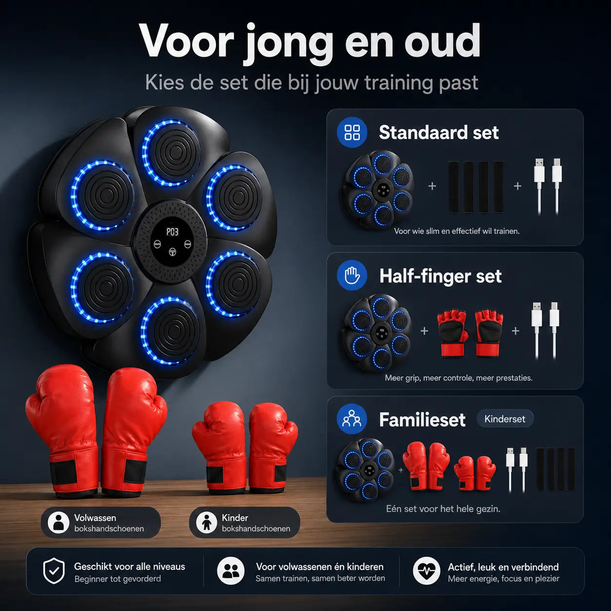 BoxPro™ Smart Muziek Boksmachine – Interactief Boksen voor Thuis